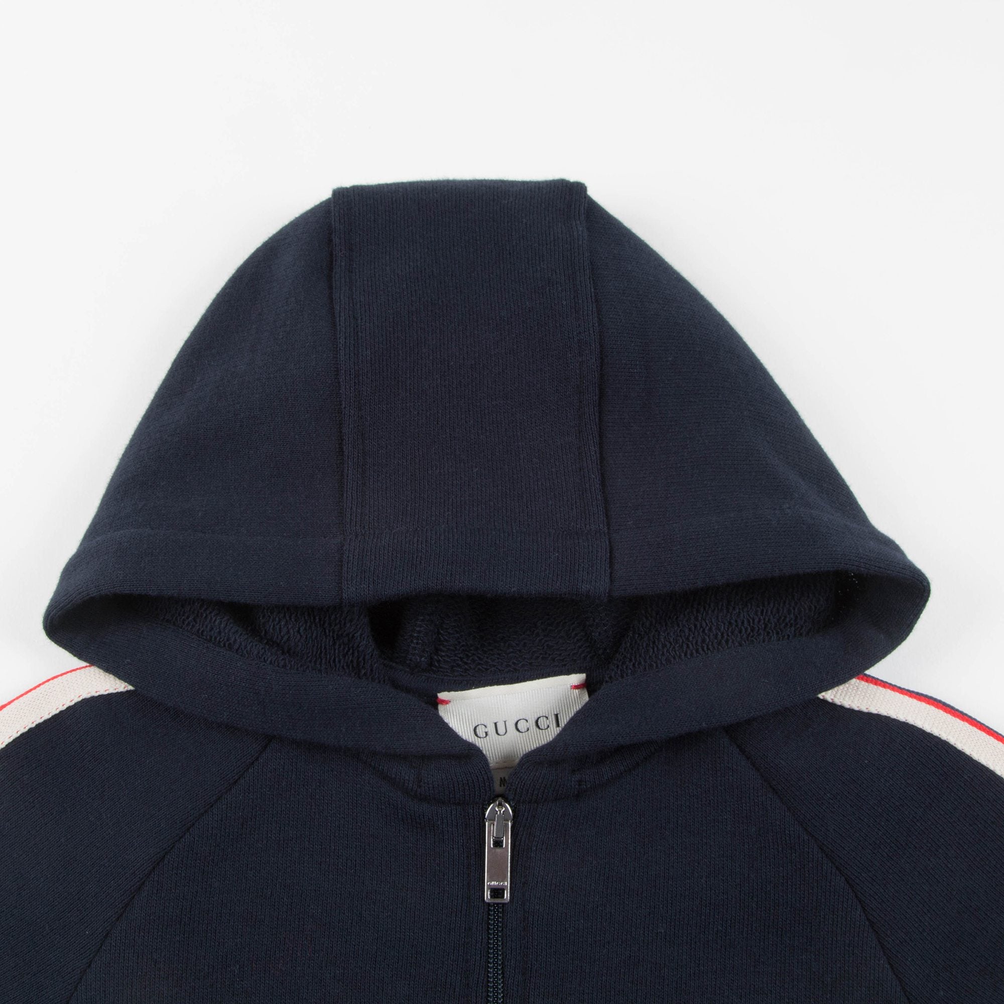 Baby Navy Blue Cotton Zip-up Top