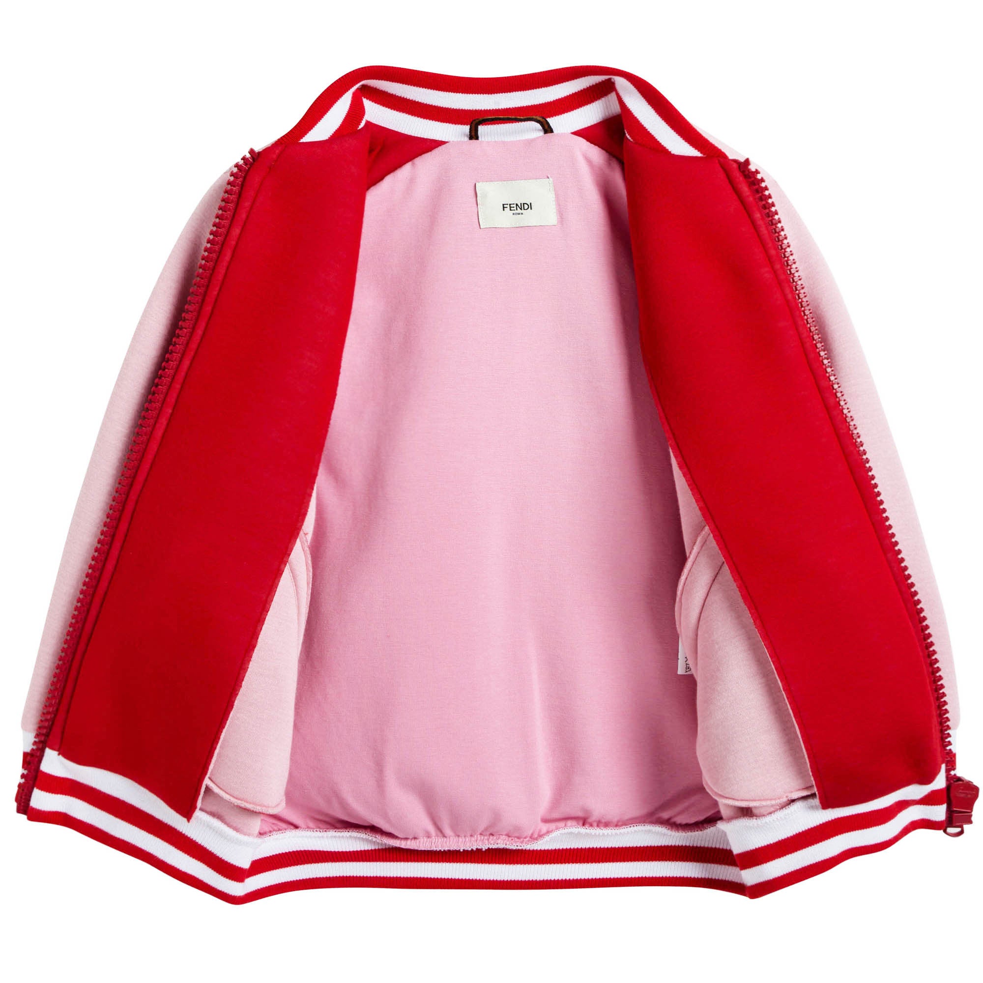 Girls Red Neoprene Varsity Jacket