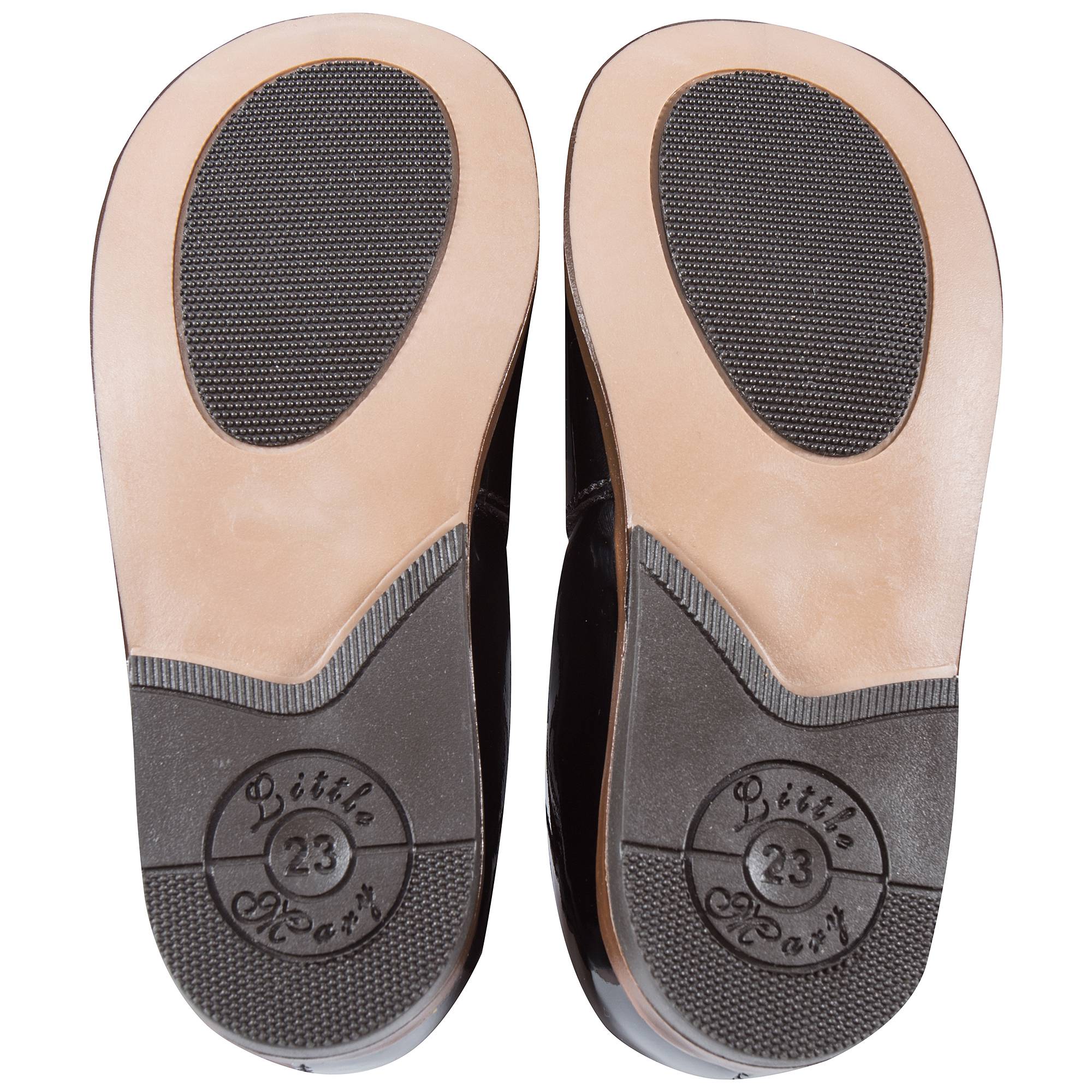 Baby Girls Black Leather Shoes