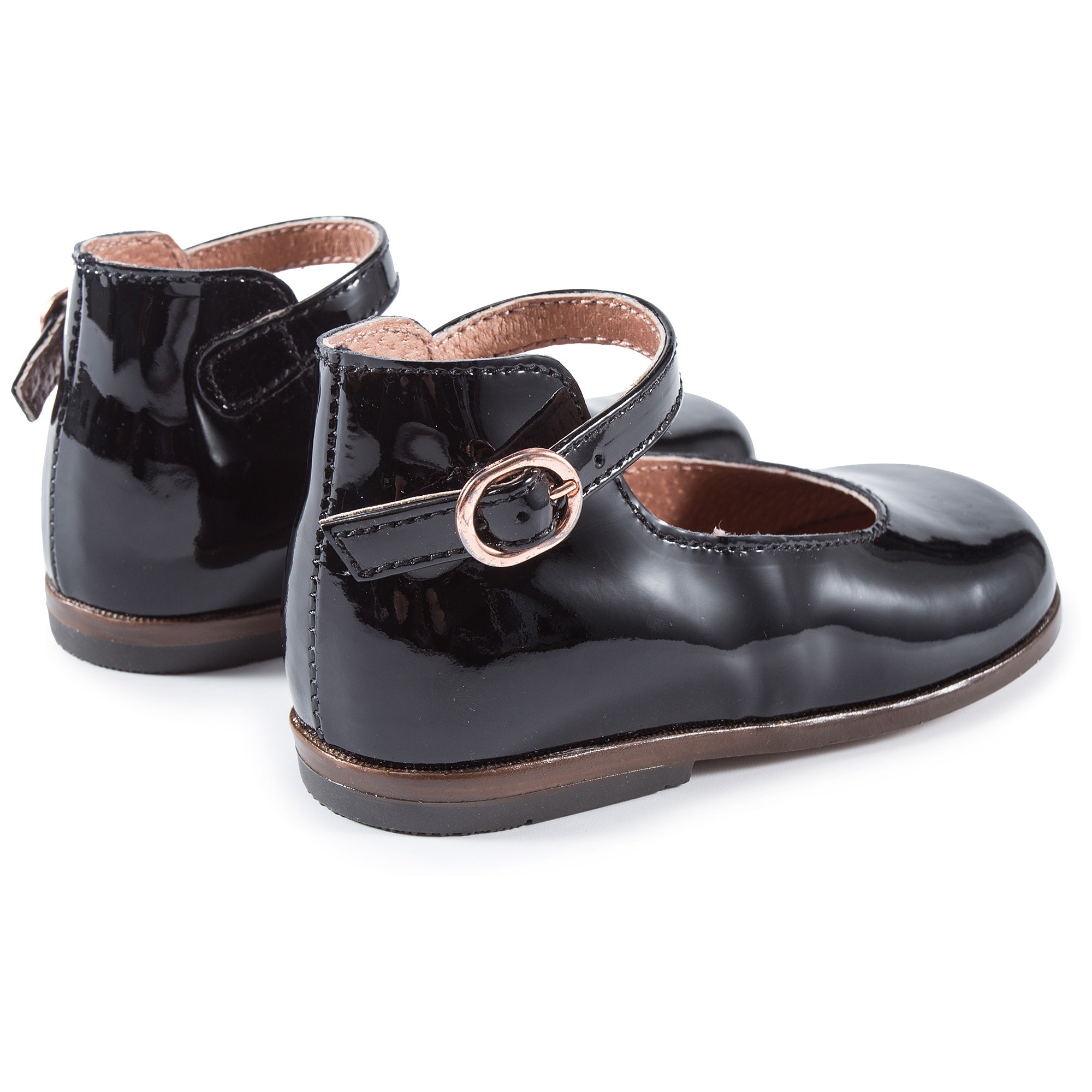 Baby Girls Black Leather Shoes