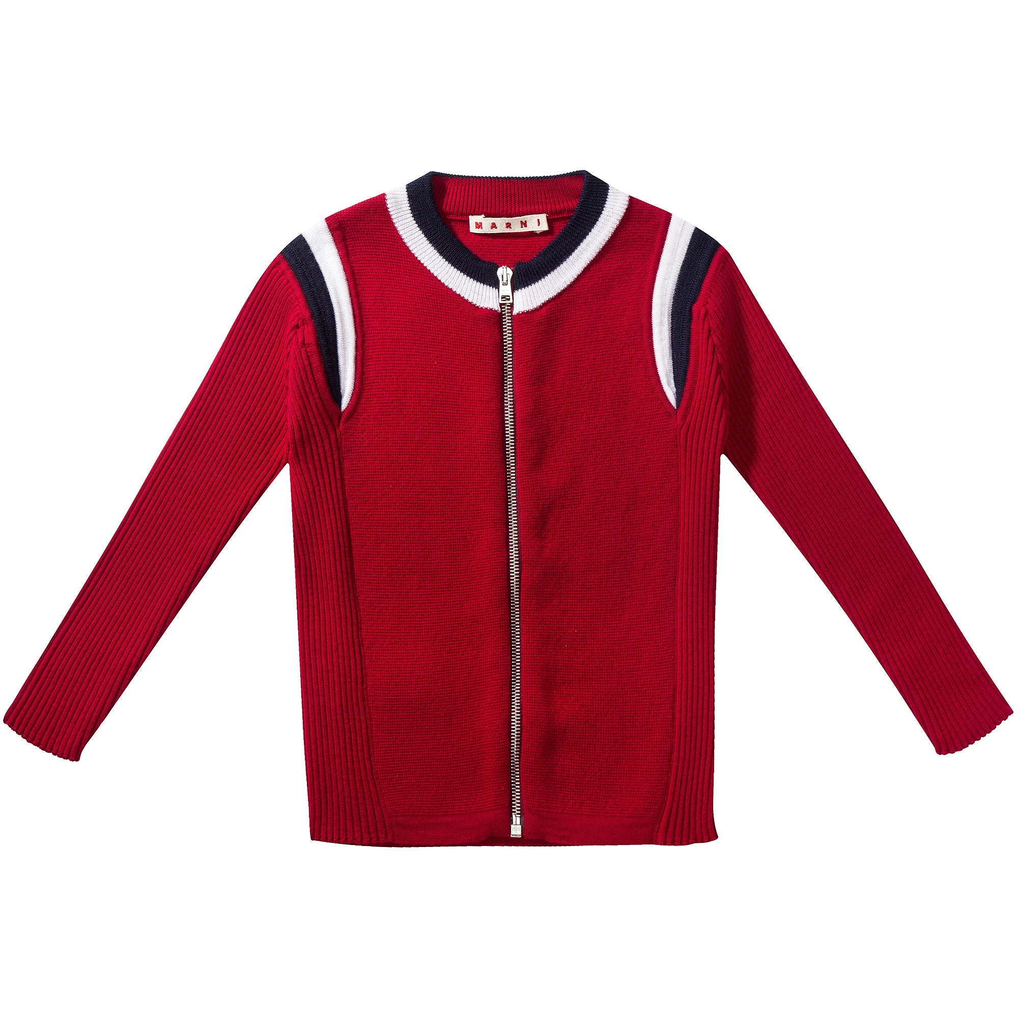 Girls  Red   Wool  Cardigan