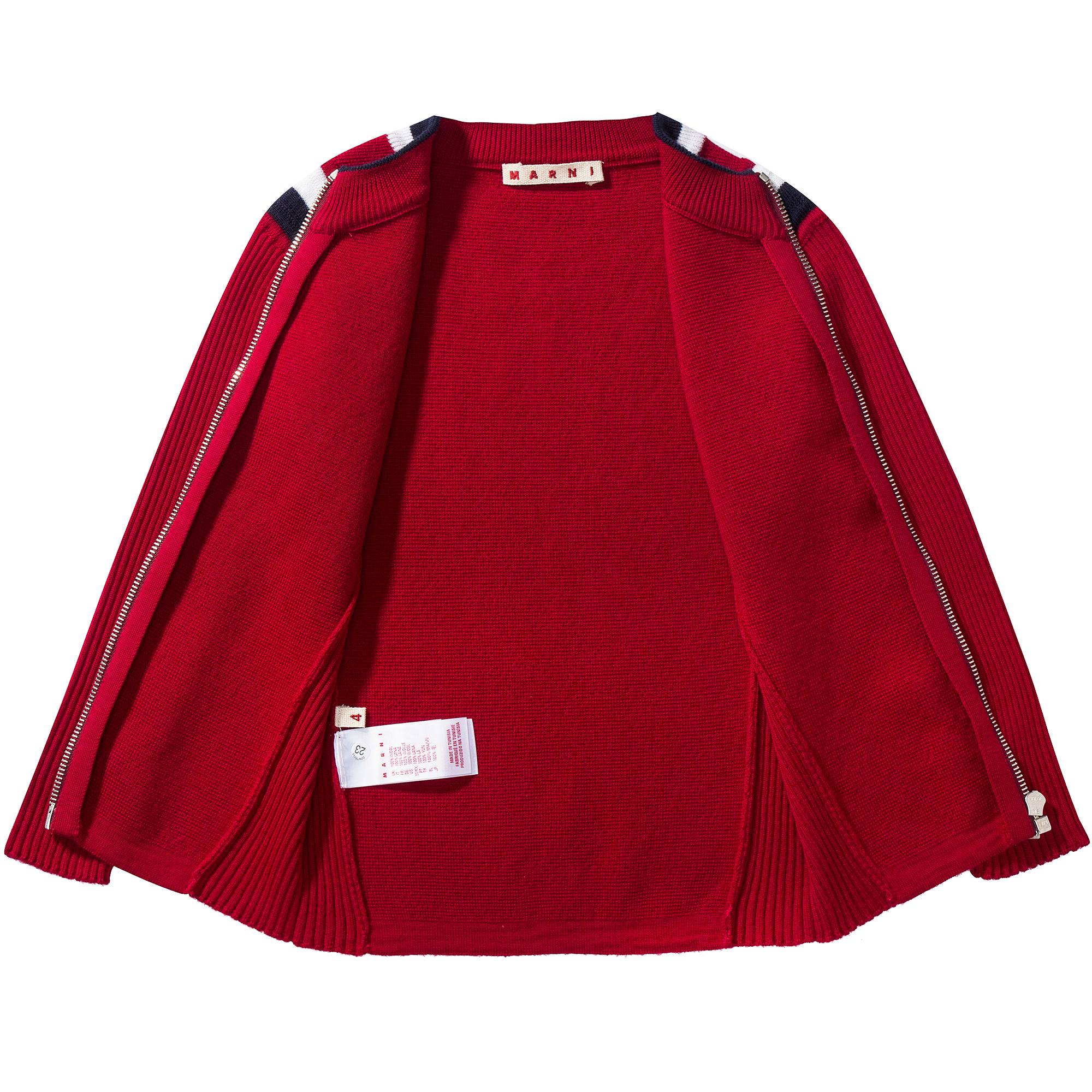 Girls  Red   Wool  Cardigan