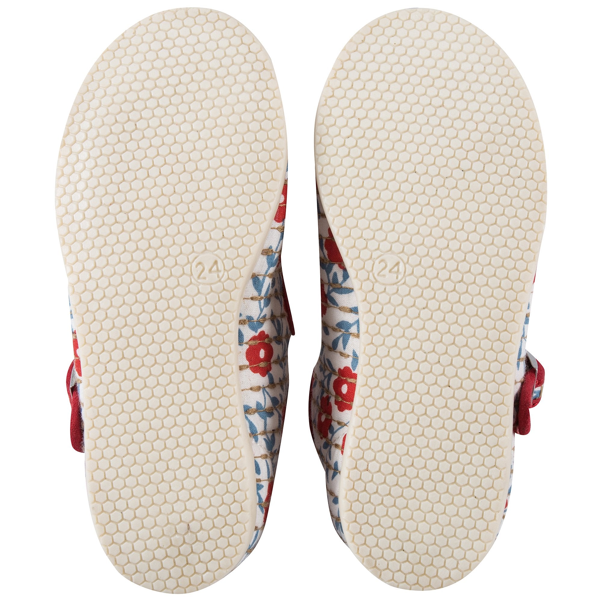 Girls Red Embroidery Cotton Shoes