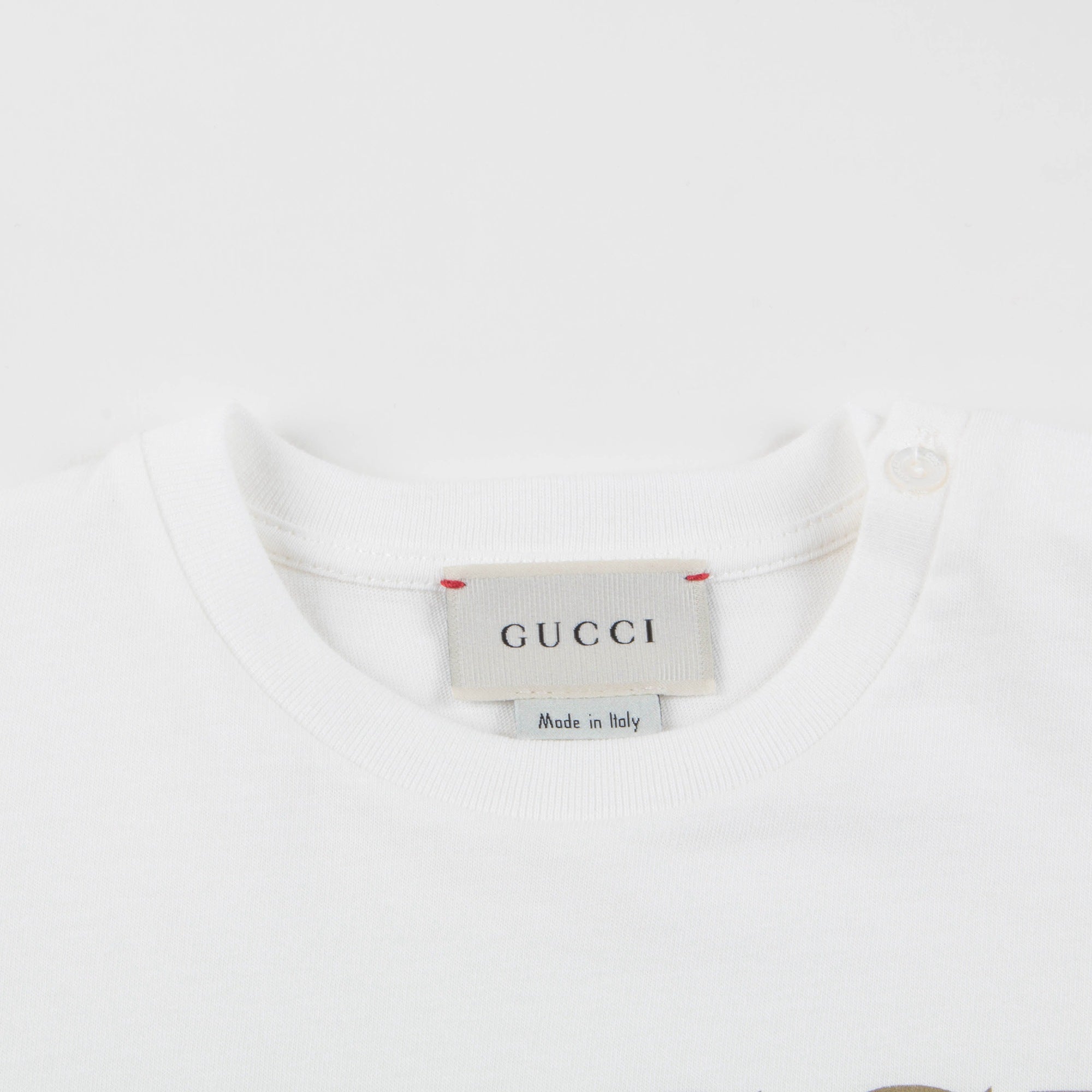 Baby White Logo Cotton T-shirt