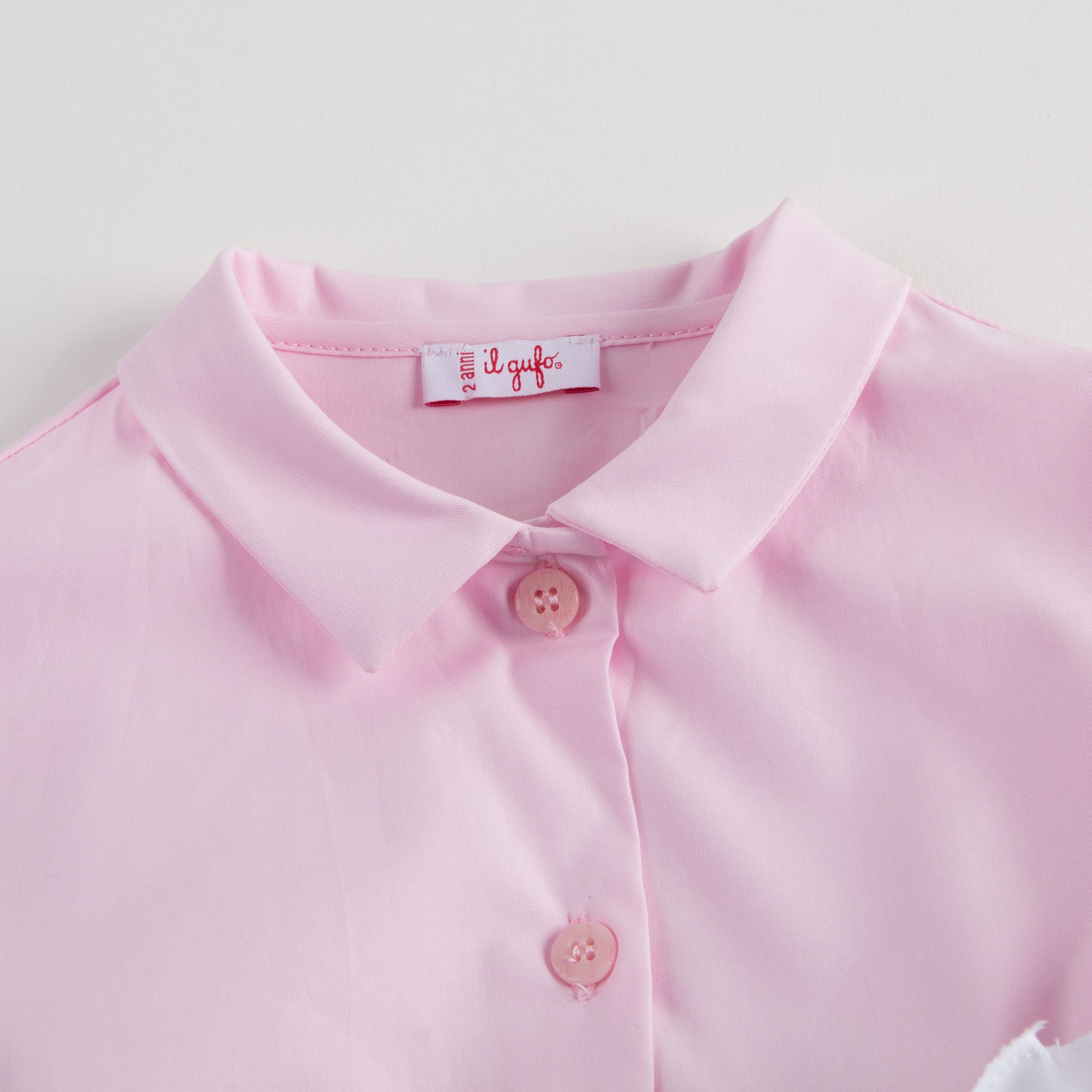 Girls Pink Cotton Dress with Flower
