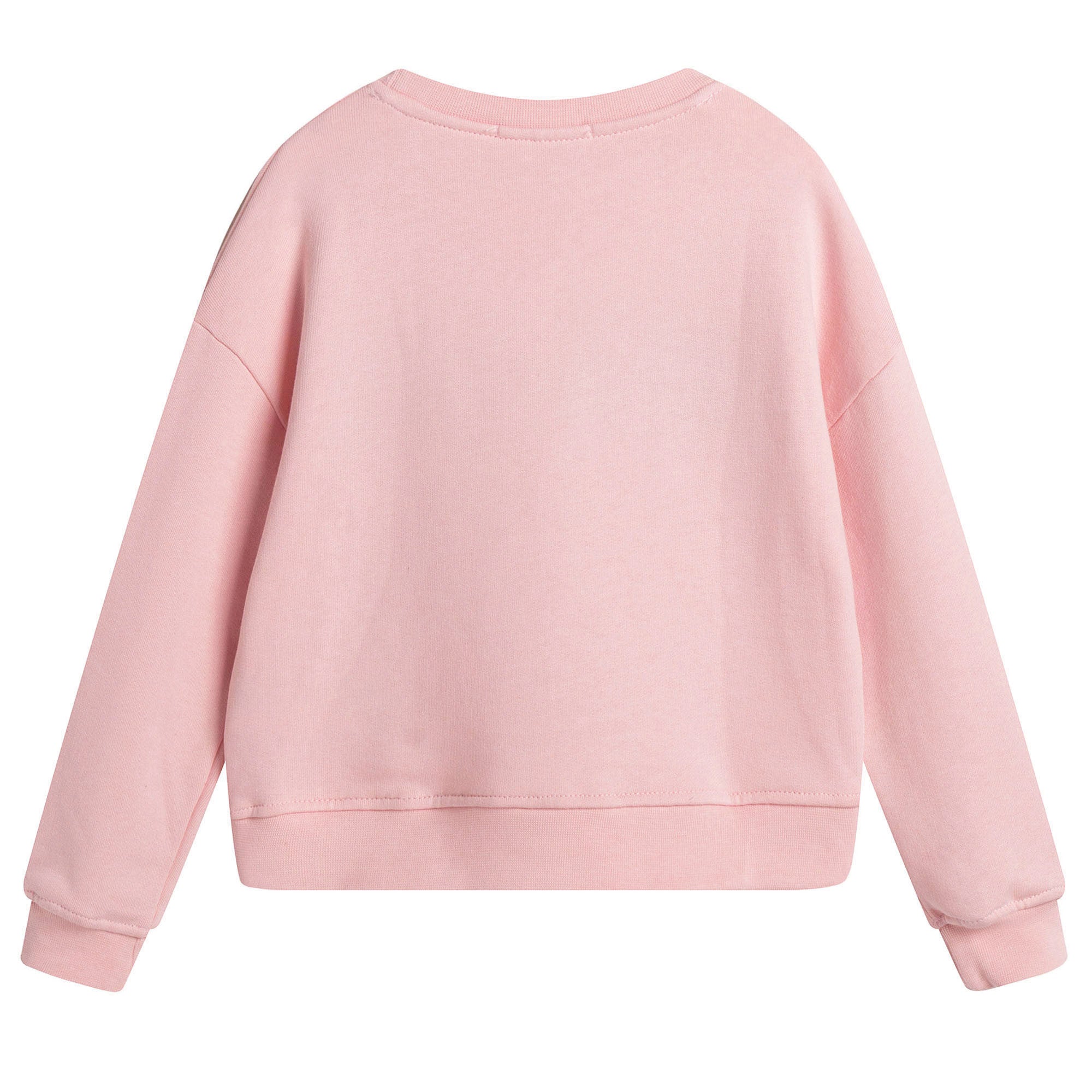 Girls Pink Embroidered Brand Cotton Sweatshirt - CÉMAROSE | Children's Fashion Store - 2
