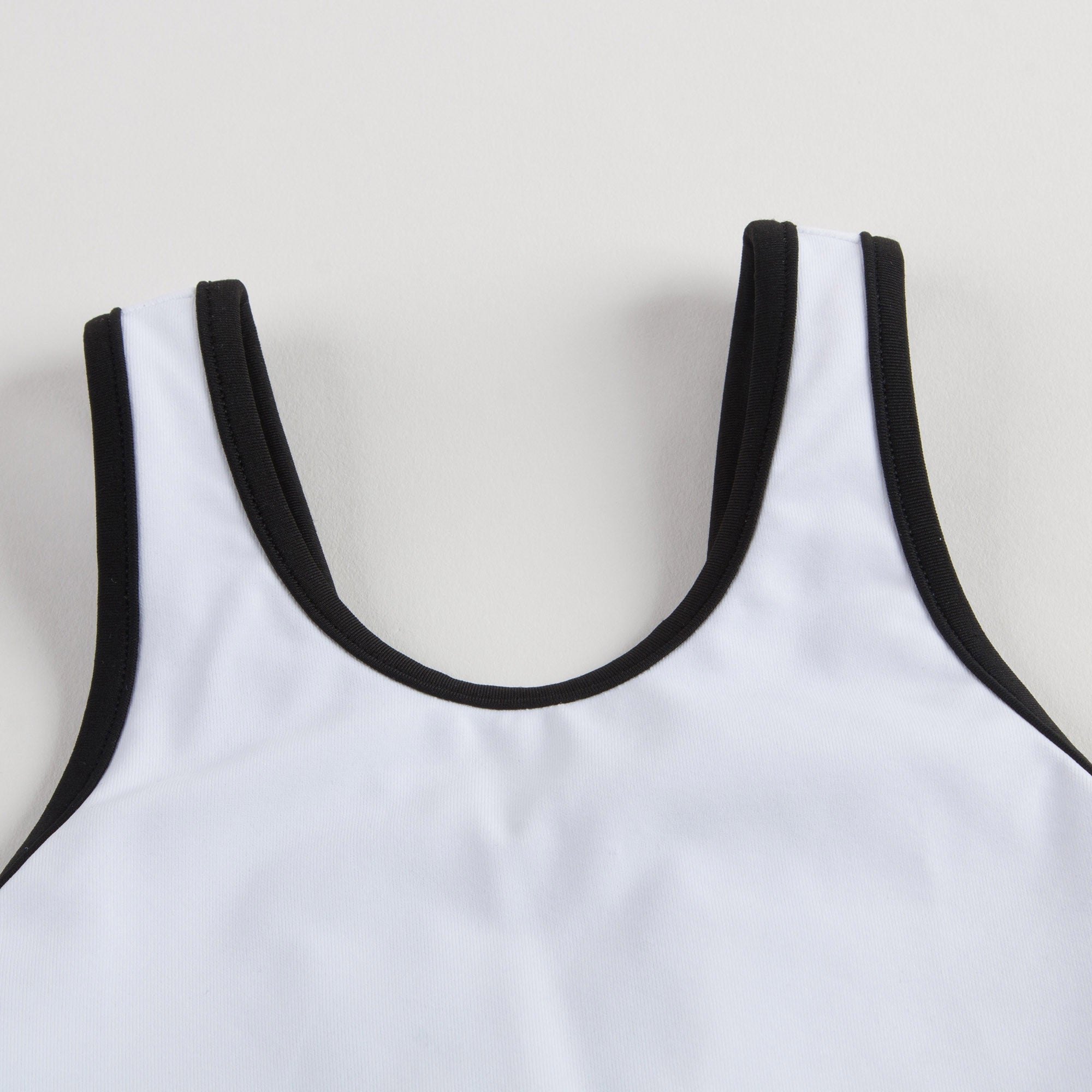 Girls White One-Piece Swimsuit
