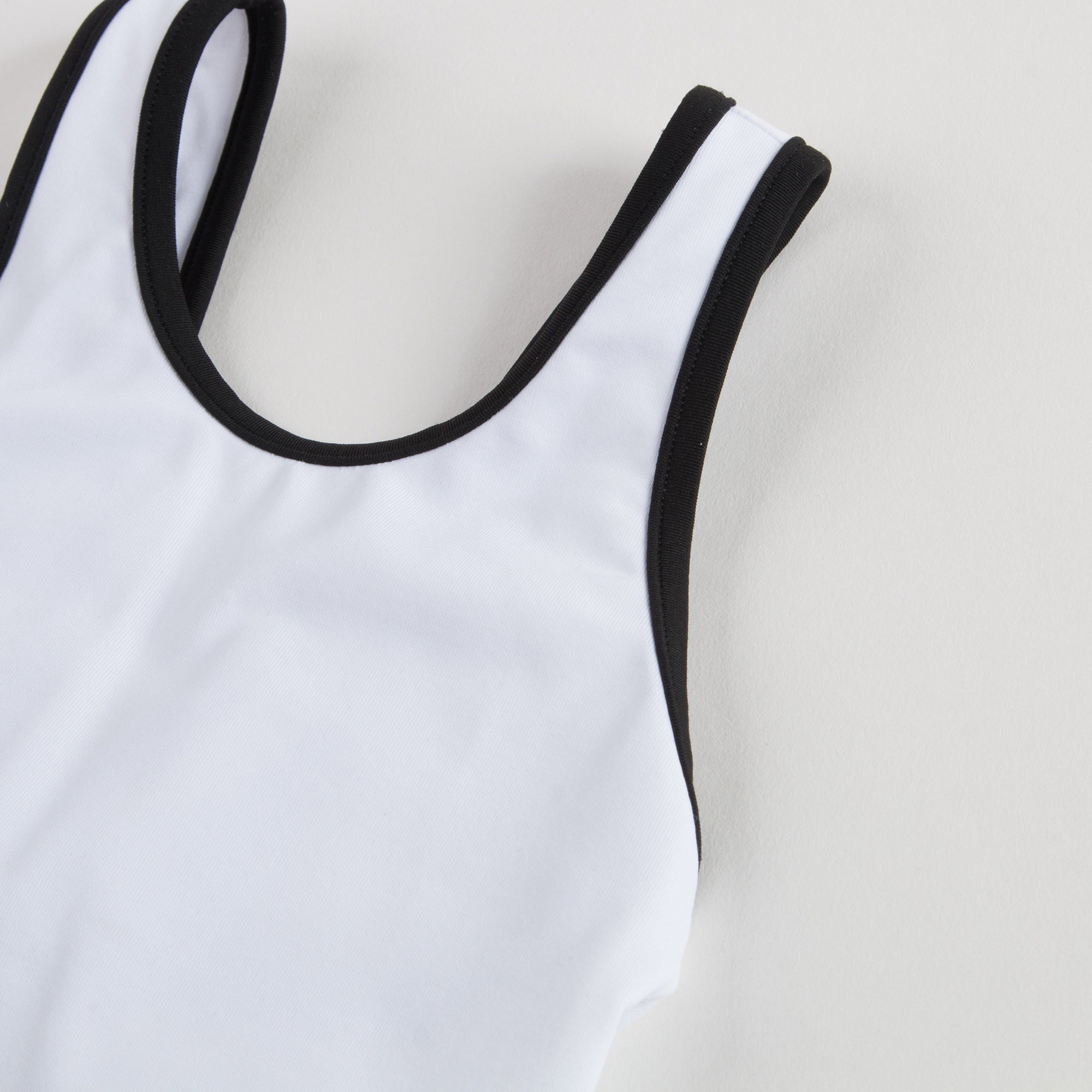 Girls White One-Piece Swimsuit
