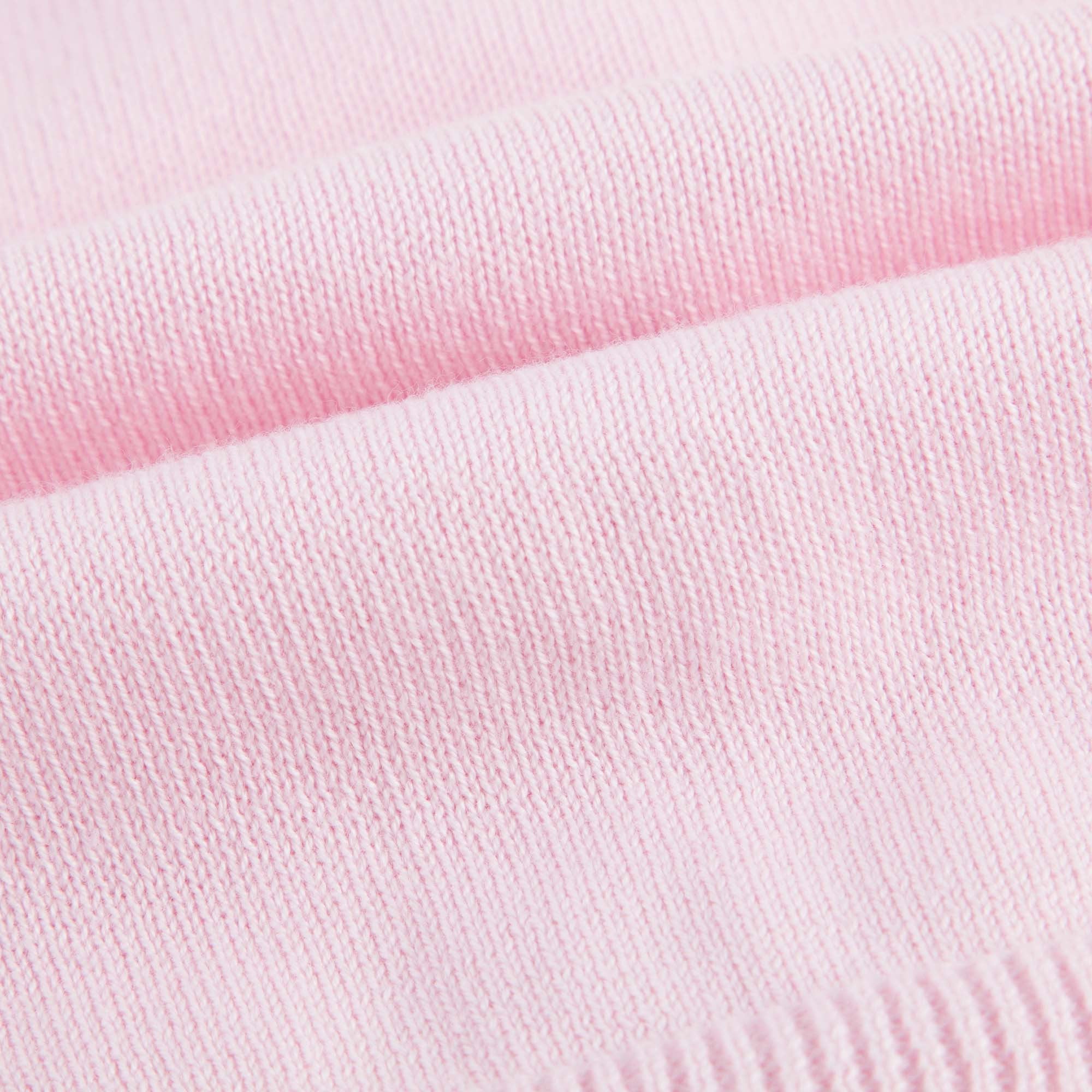 Girls Pink Cotton Cardigan With Flowers