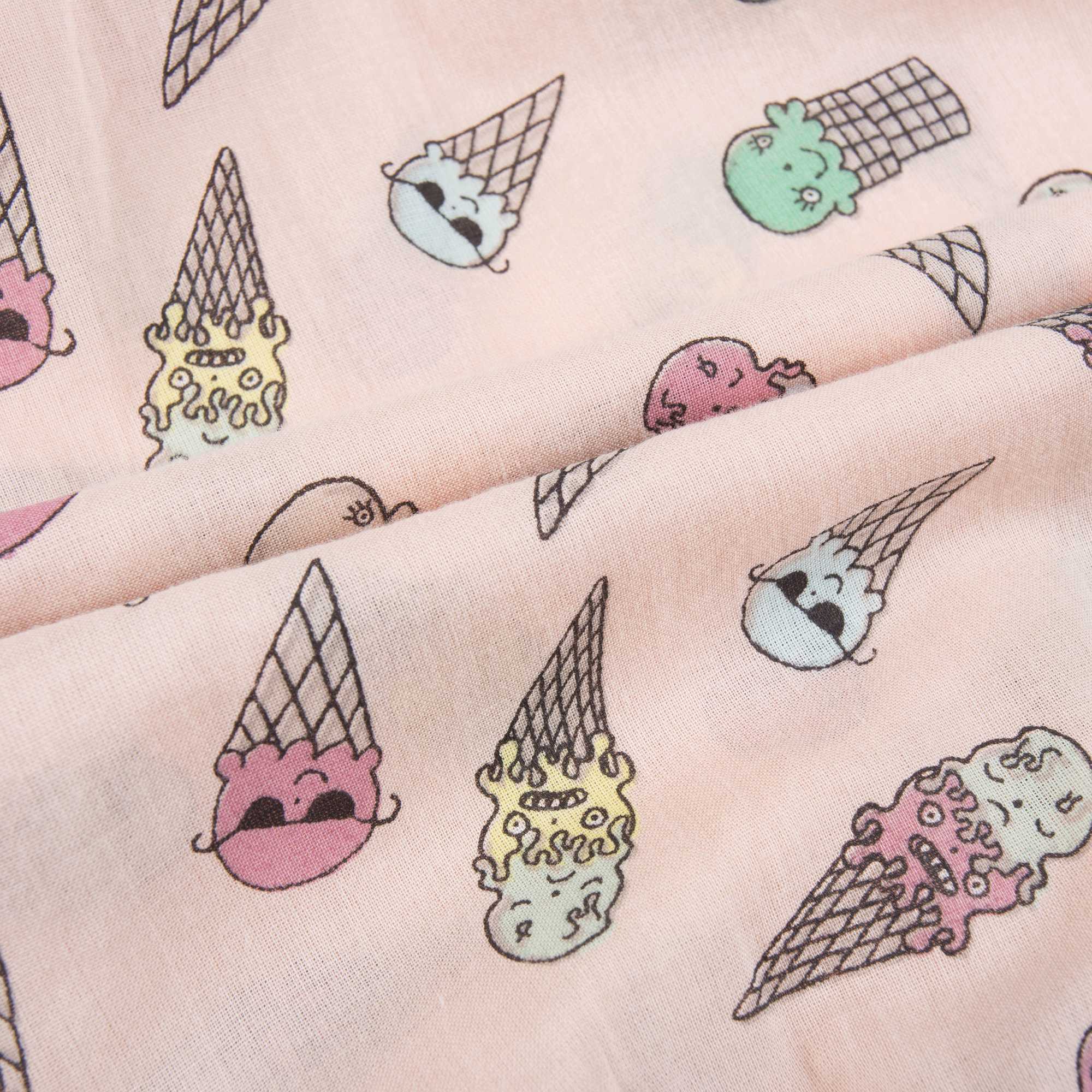 Baby Girls Pink Icecreams Printed Babysuit