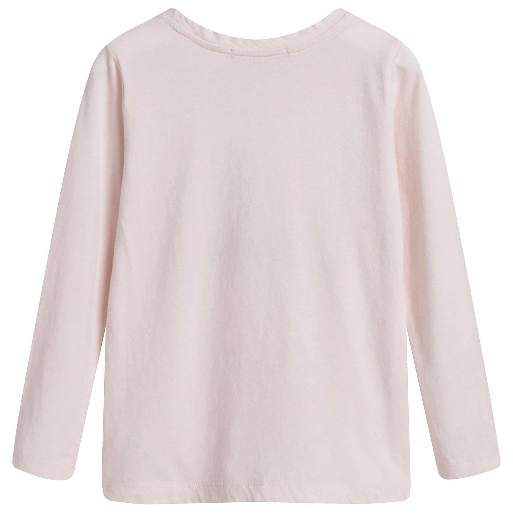 Girls Pale Pink Cotton Gold Cherry Trims T-Shirt - CÉMAROSE | Children's Fashion Store - 2