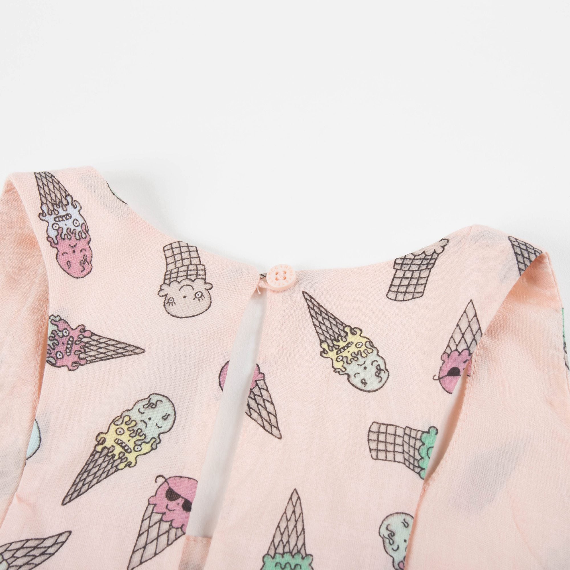 Girls Pink Icecreams Printed Dress