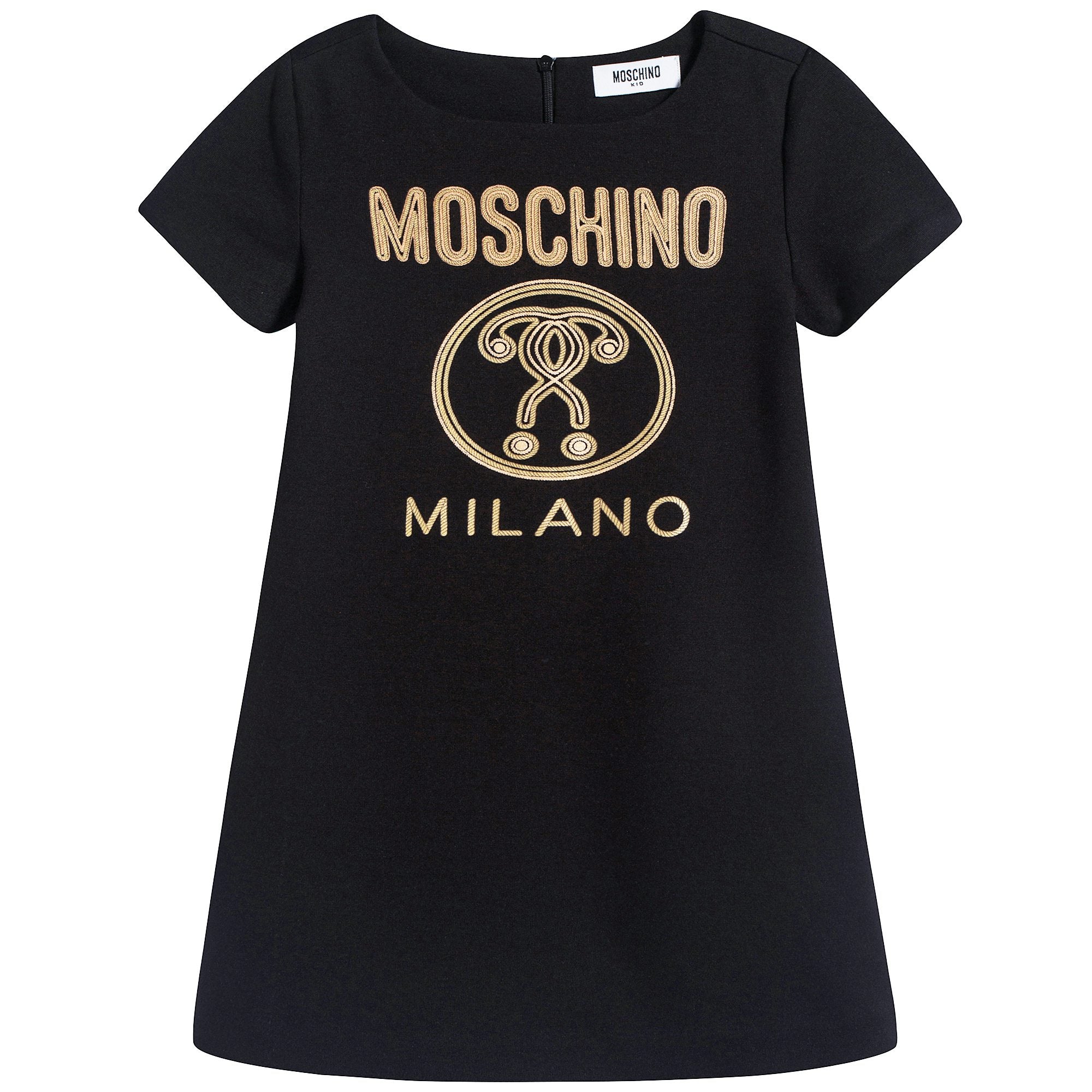 Girls Black Logo Dress