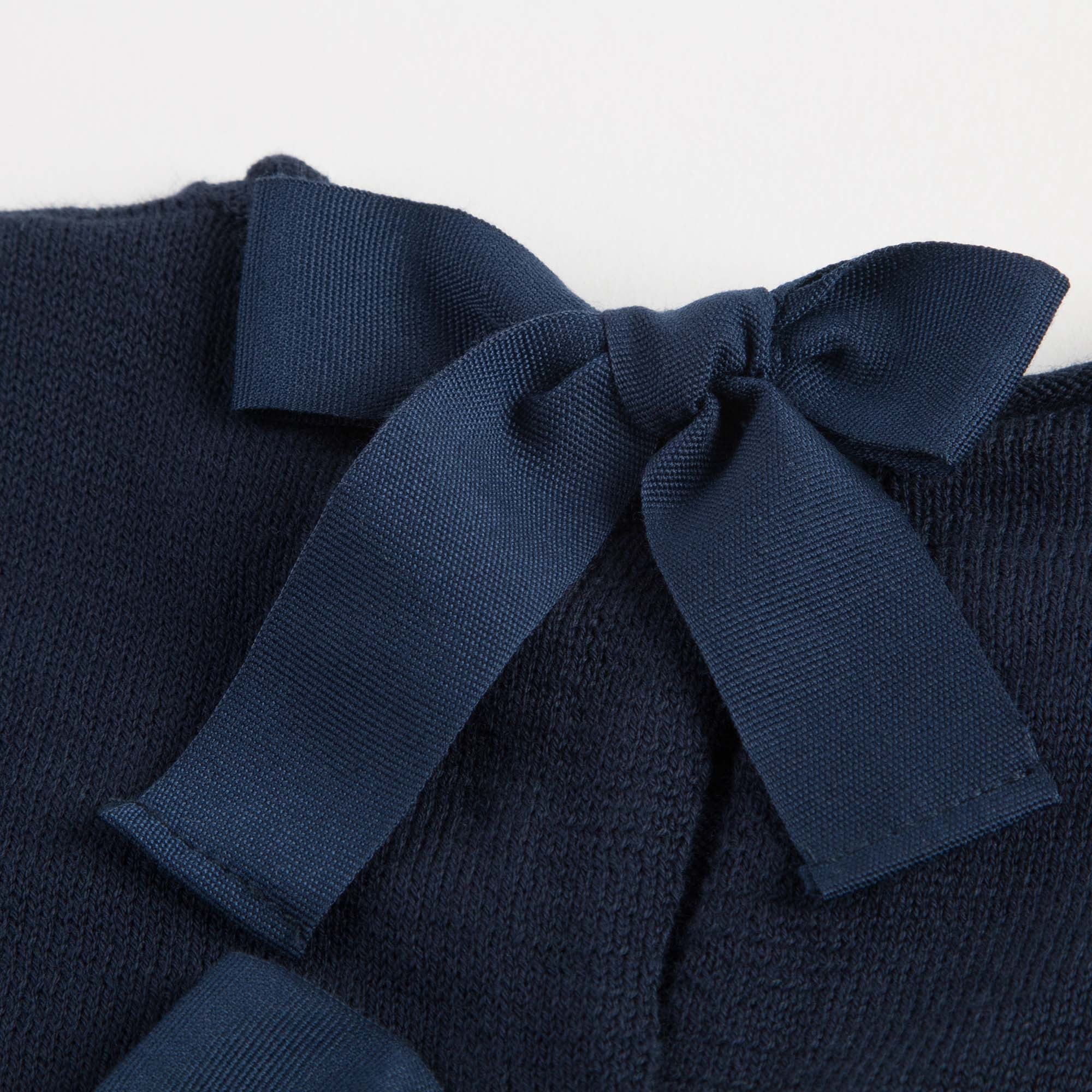 Girls Dark Blue Cotton Sweater
