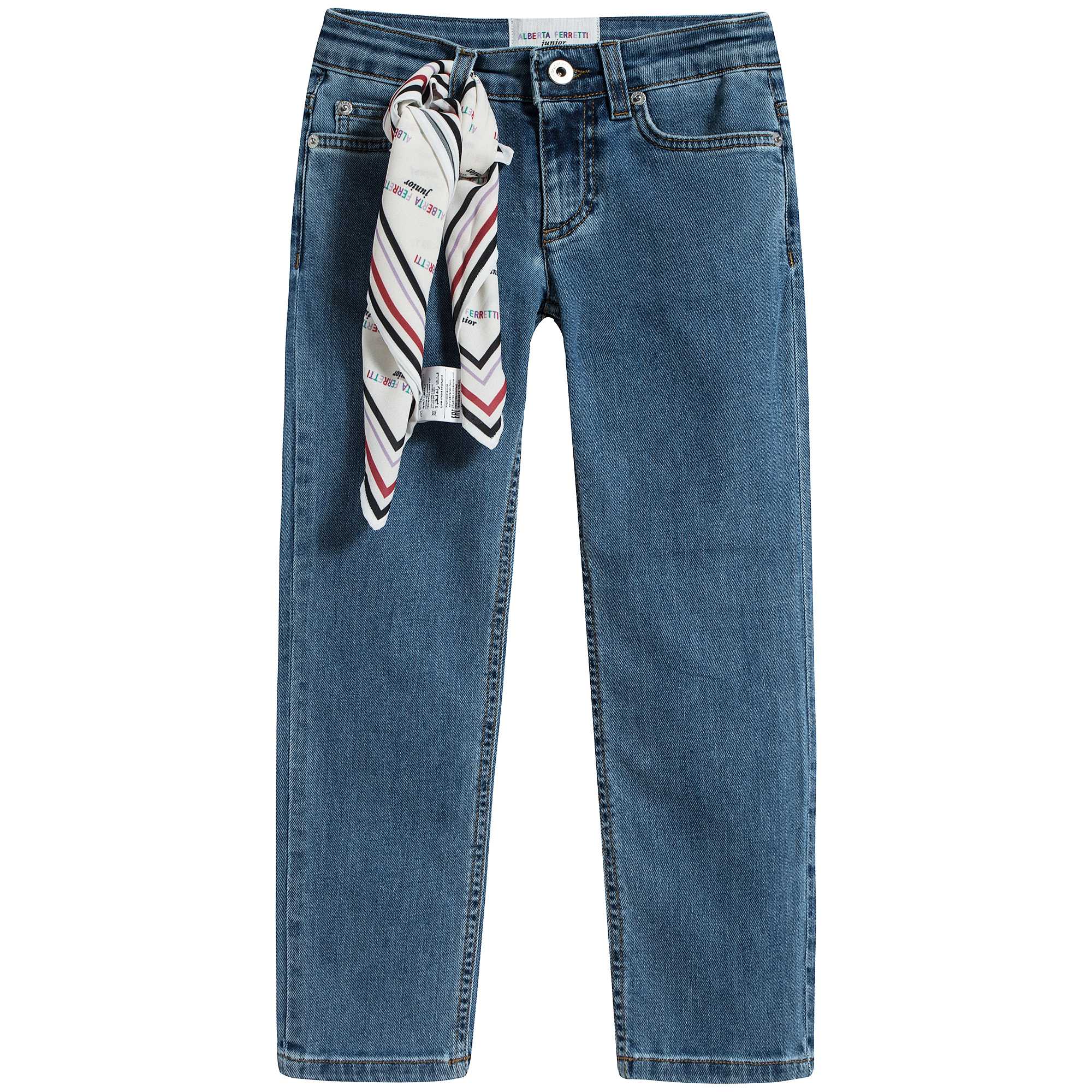 Girls Blue Denim Trousers