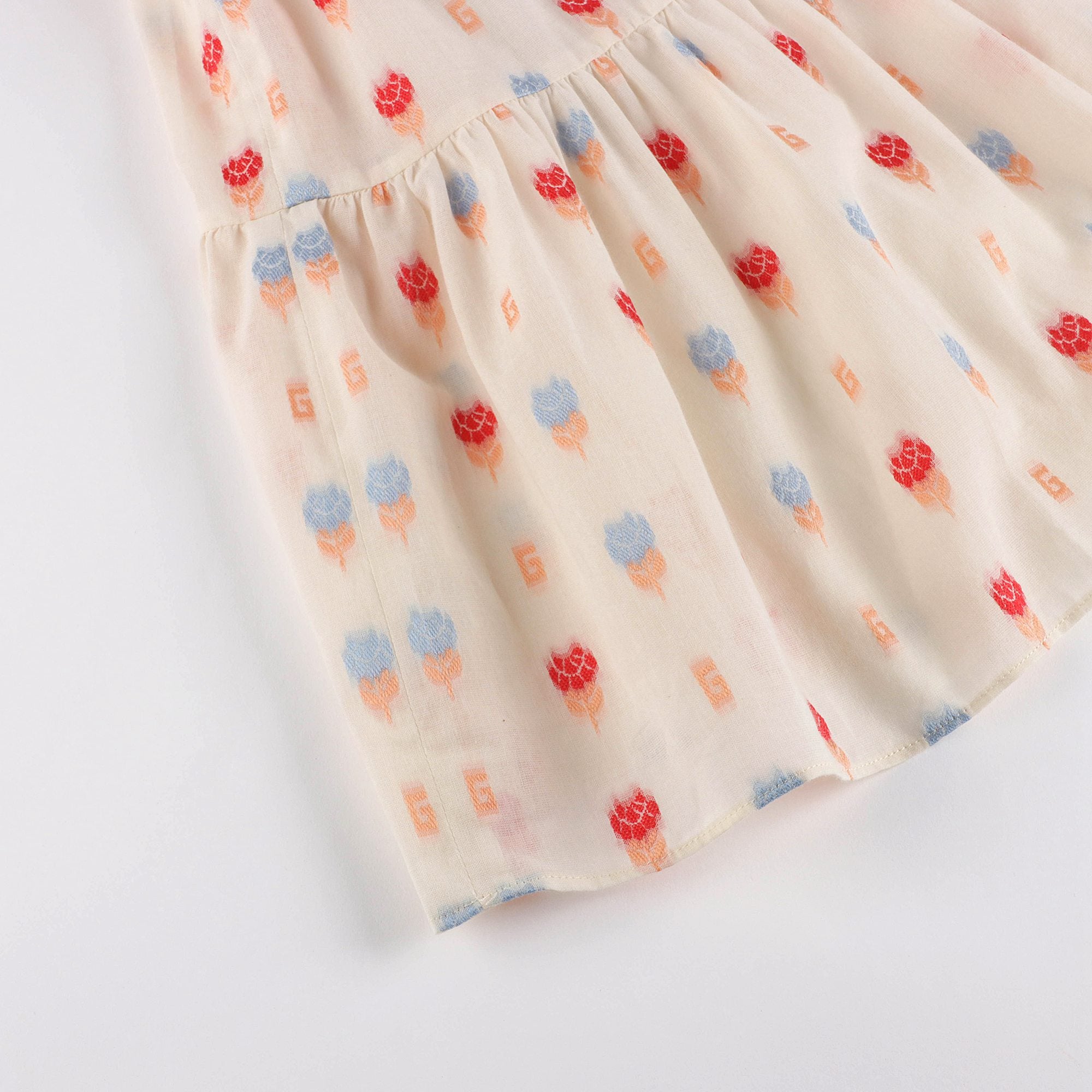 Girls White Cotton Dress