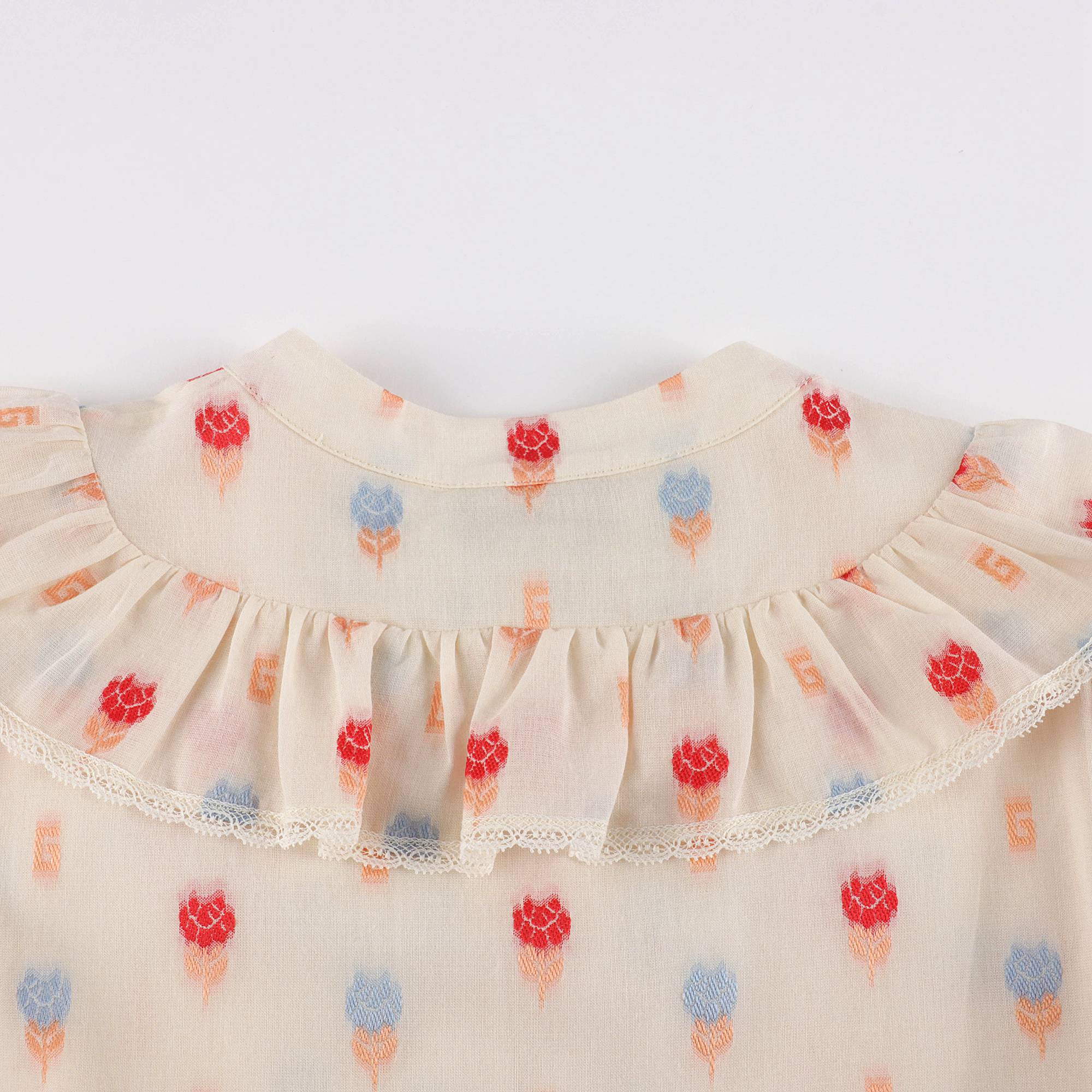 Girls White Cotton Dress