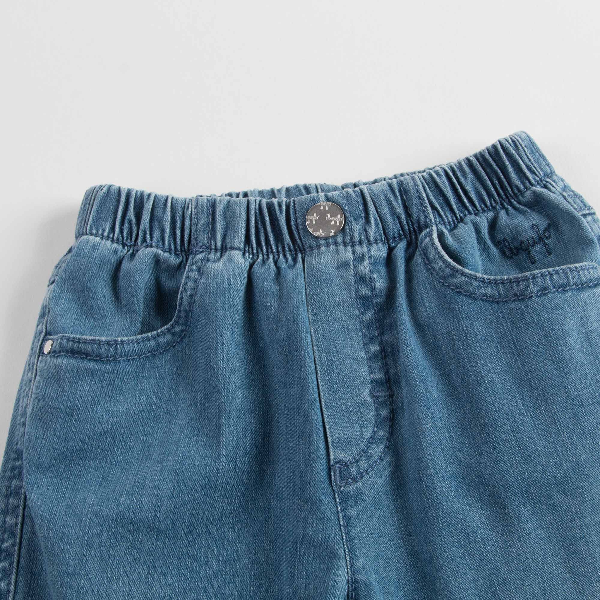 Baby Girls Blue Cotton Jeans