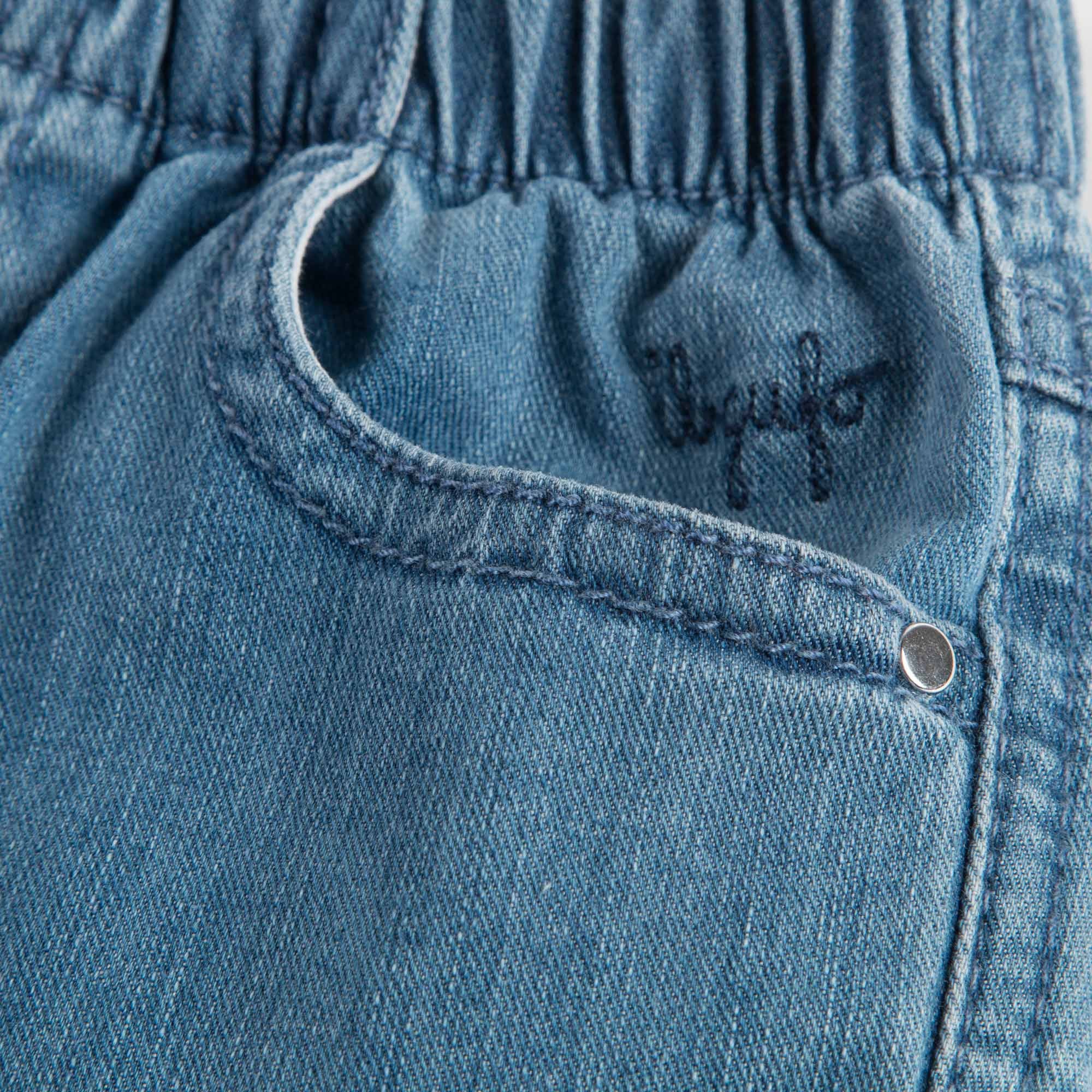 Baby Girls Blue Cotton Jeans