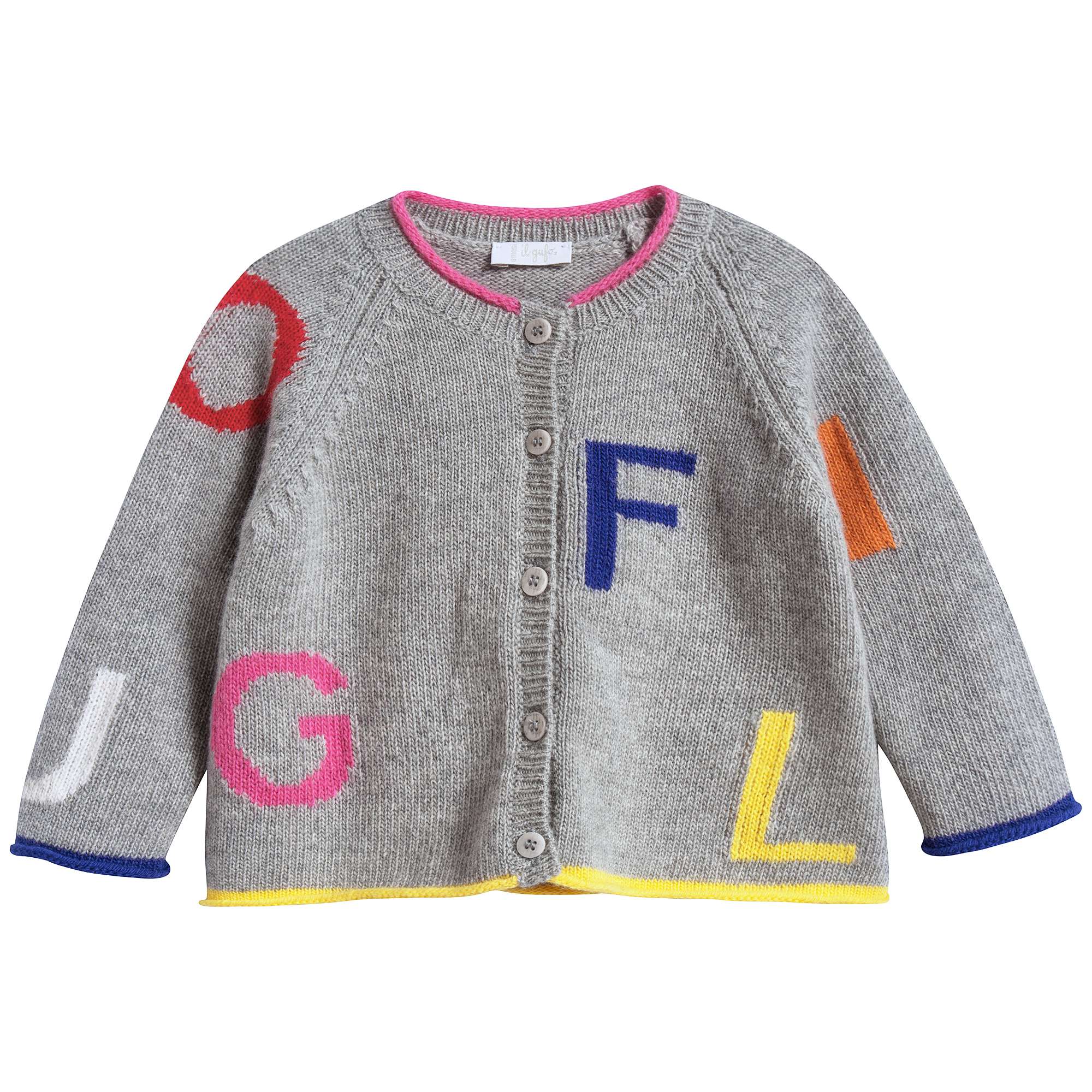 Baby Girls Grey Wool Cardigan