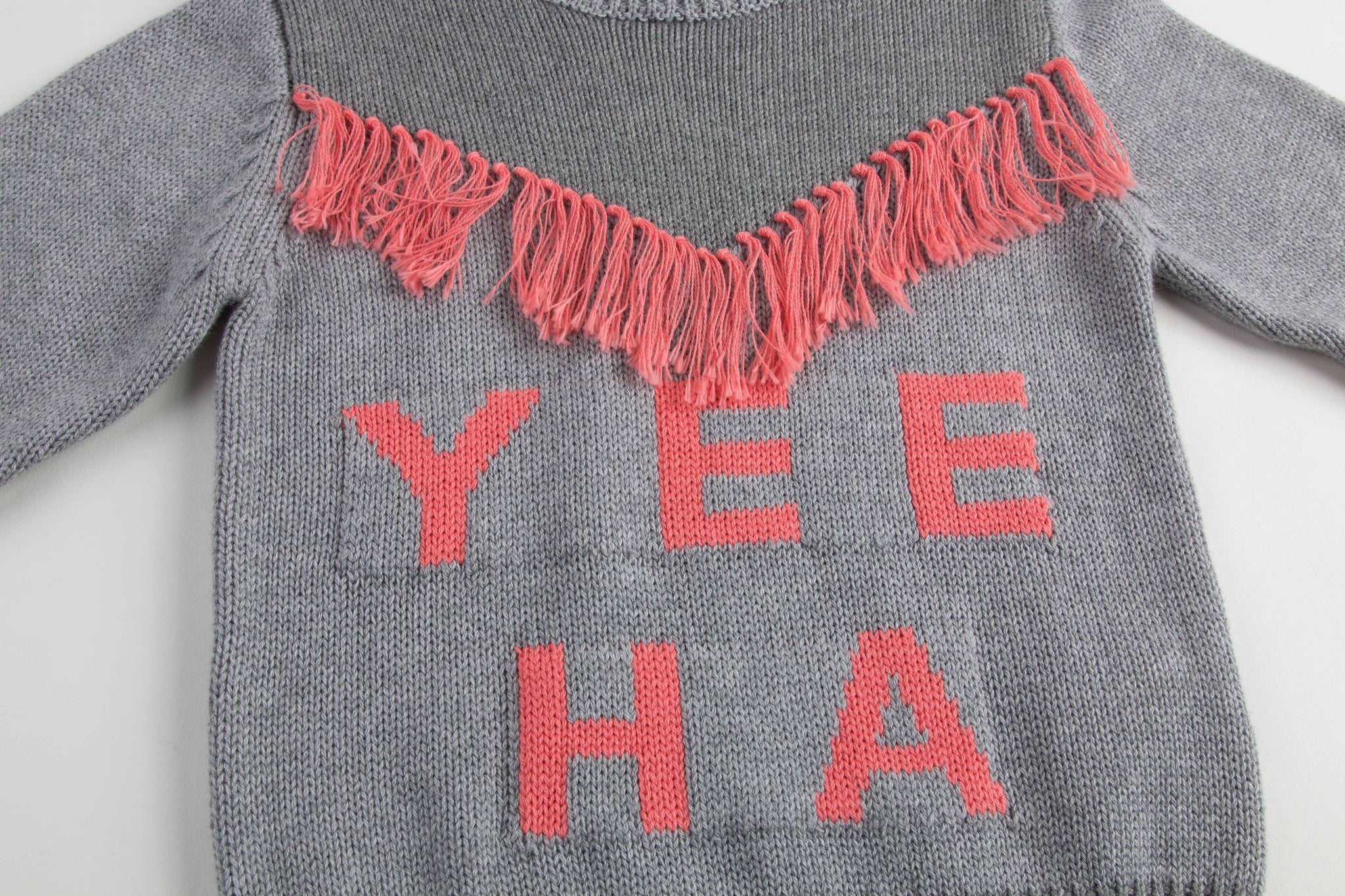 Girls Grey 'Blossom' Sweater With Alphabet Trims - CÉMAROSE | Children's Fashion Store - 3