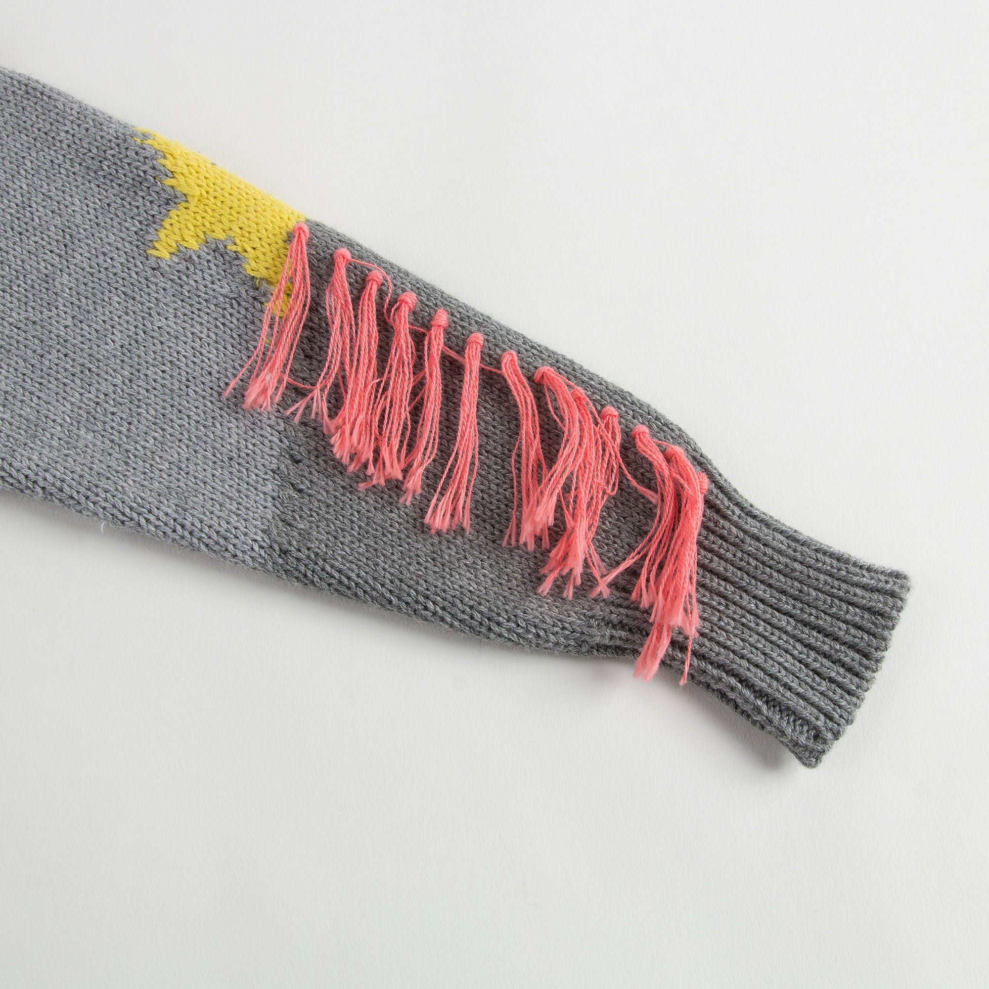 Girls Grey 'Blossom' Sweater With Alphabet Trims - CÉMAROSE | Children's Fashion Store - 5