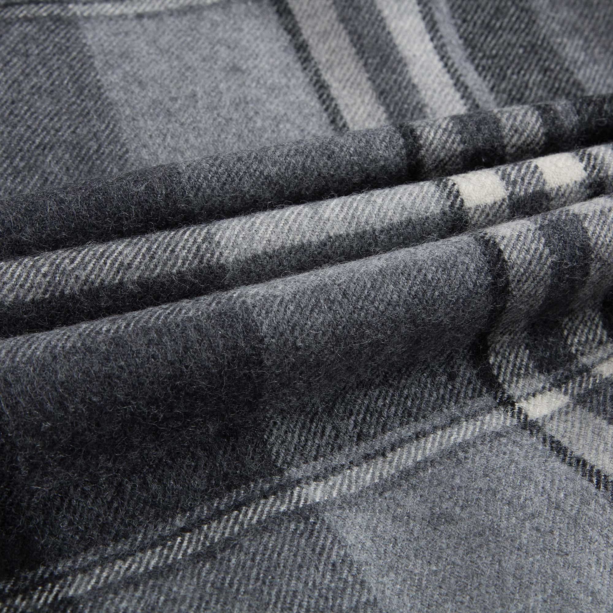 Girls Dark Grey Check Wool Coat - CÉMAROSE | Children's Fashion Store - 8