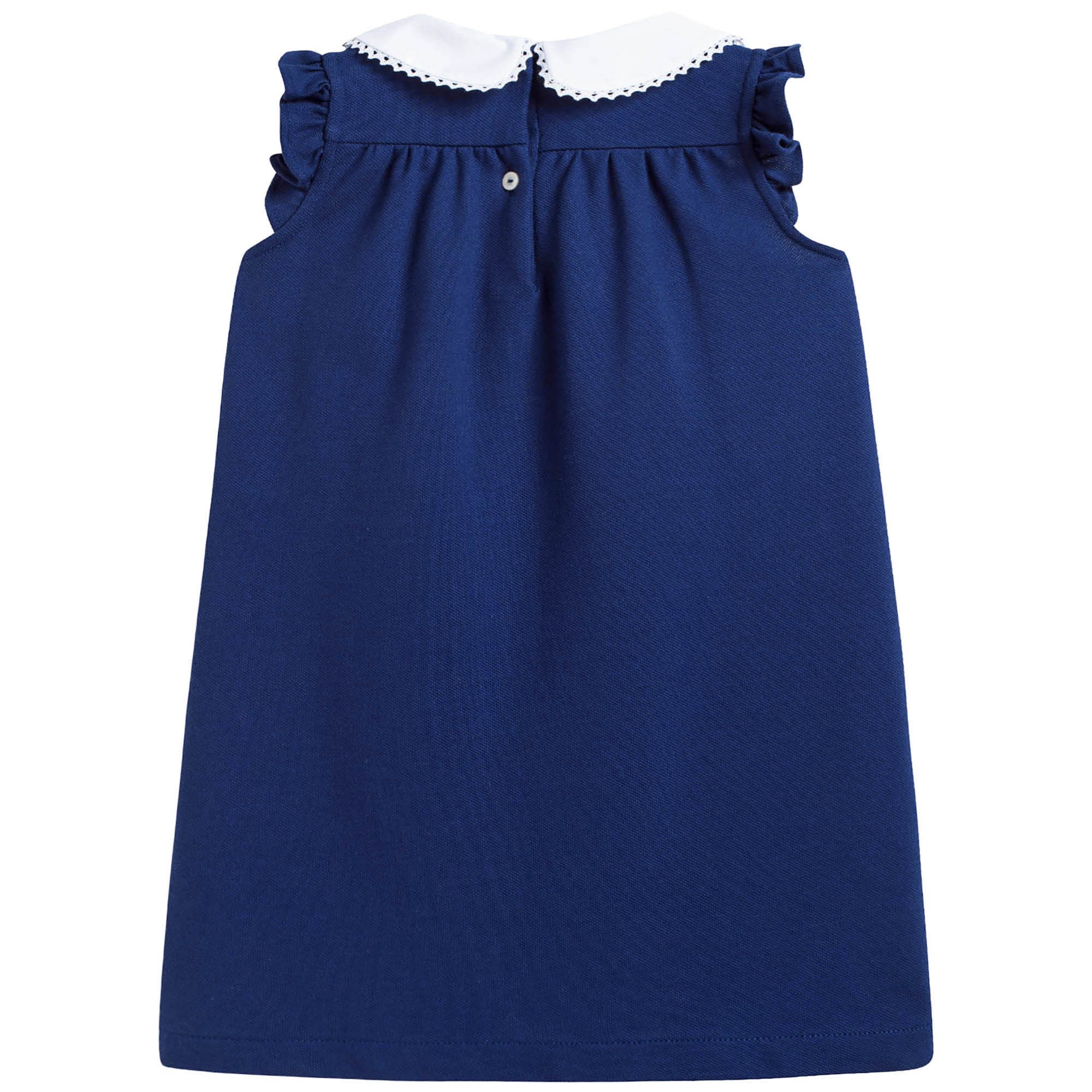 Baby Girls Blue Cotton Piqué Dress