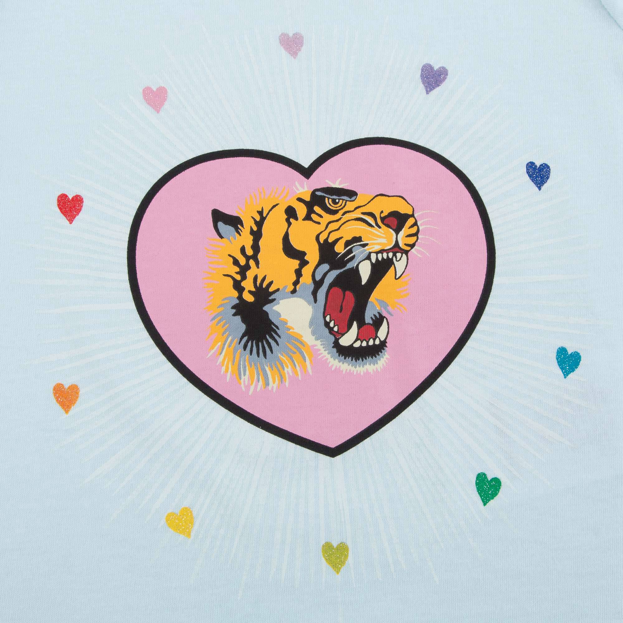 Baby Girls White Heart T-shirt