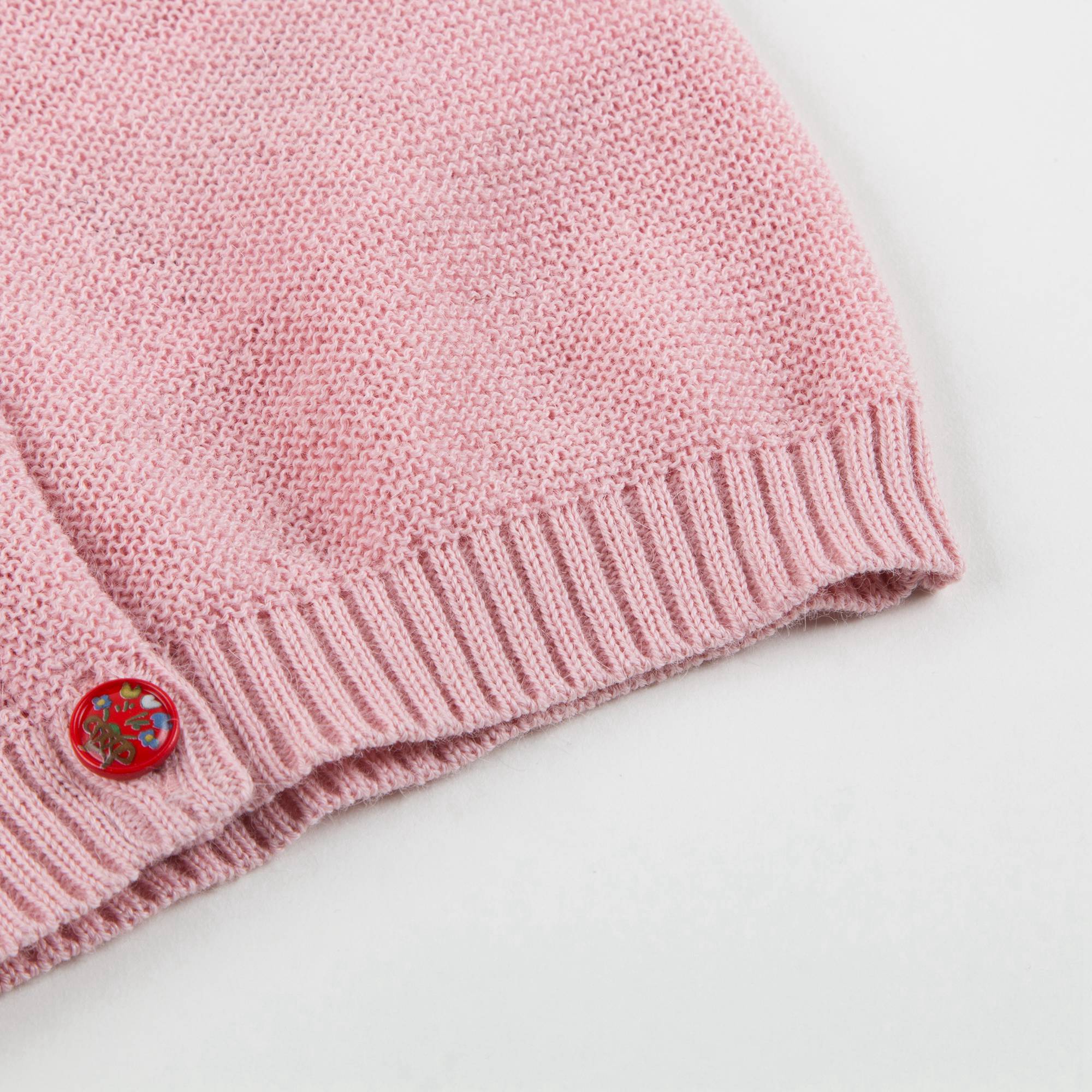 Girls Pink Wool Cardigan