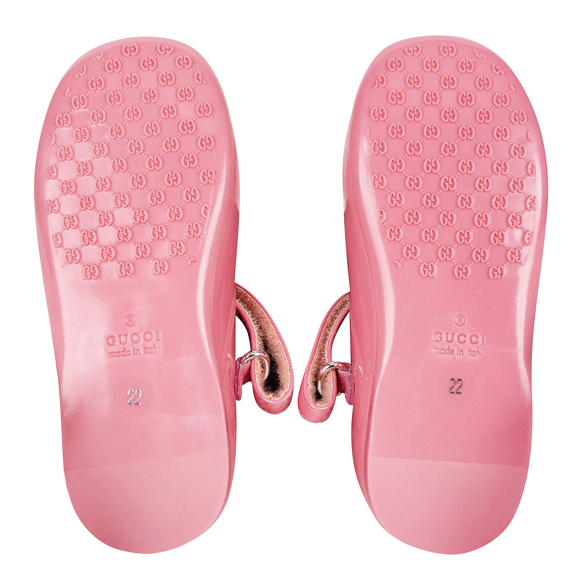 Girls Pink Patent Leather Horsebit Shoes
