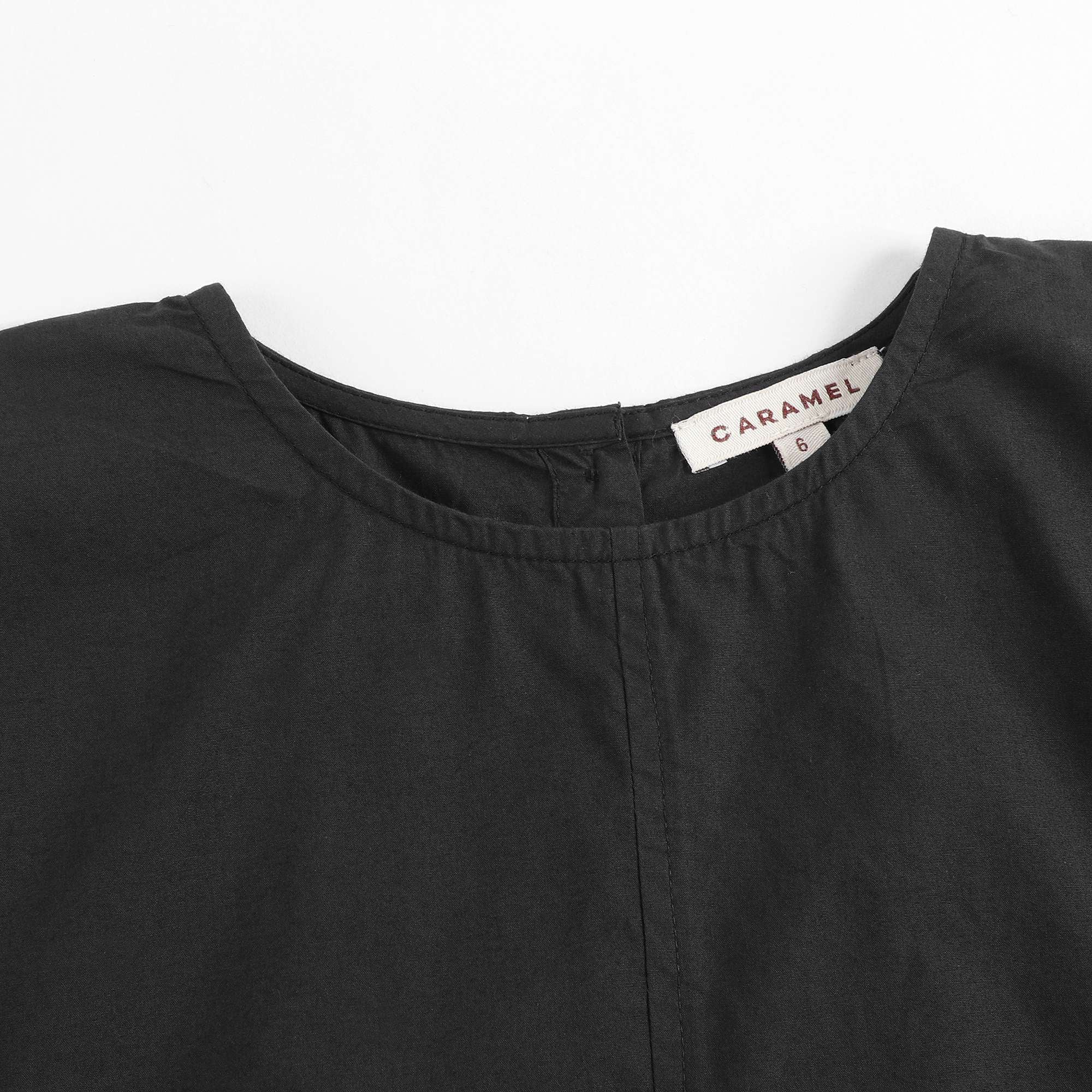 Girls Black Cotton Dress