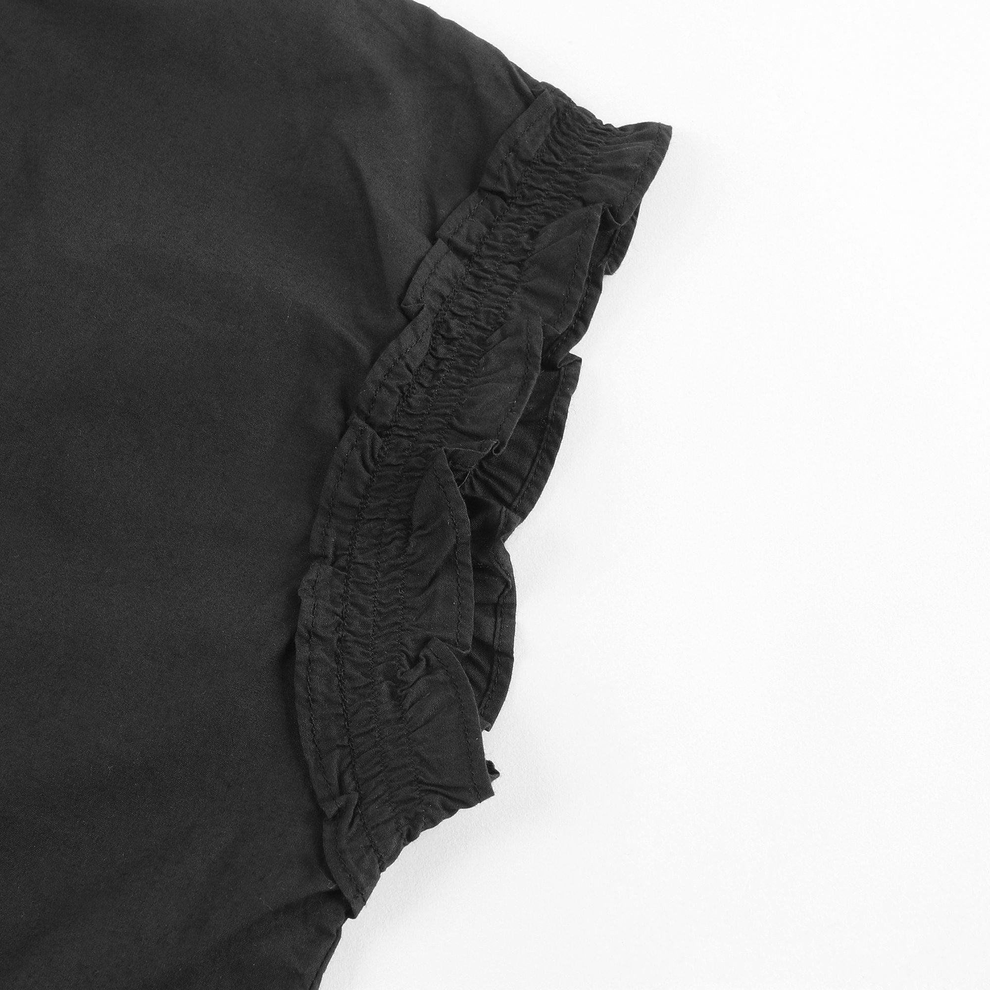 Girls Black Cotton Dress