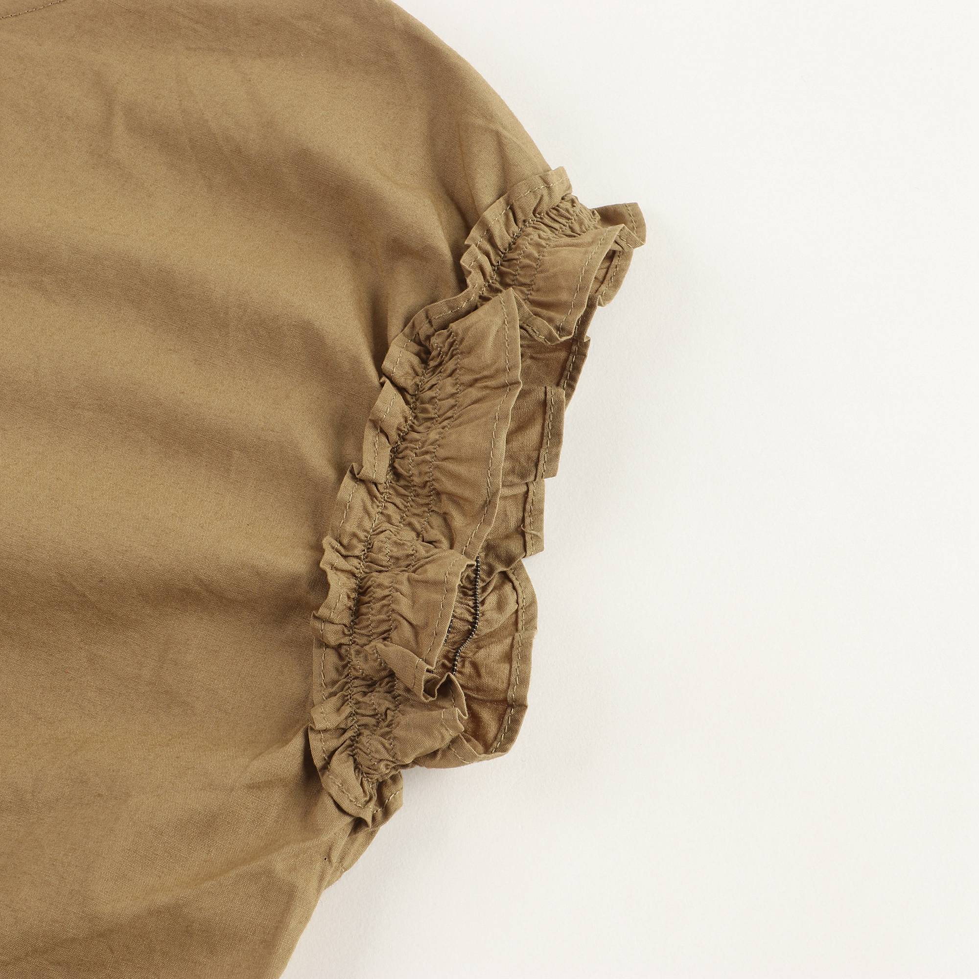 Girls Olive Cotton Top
