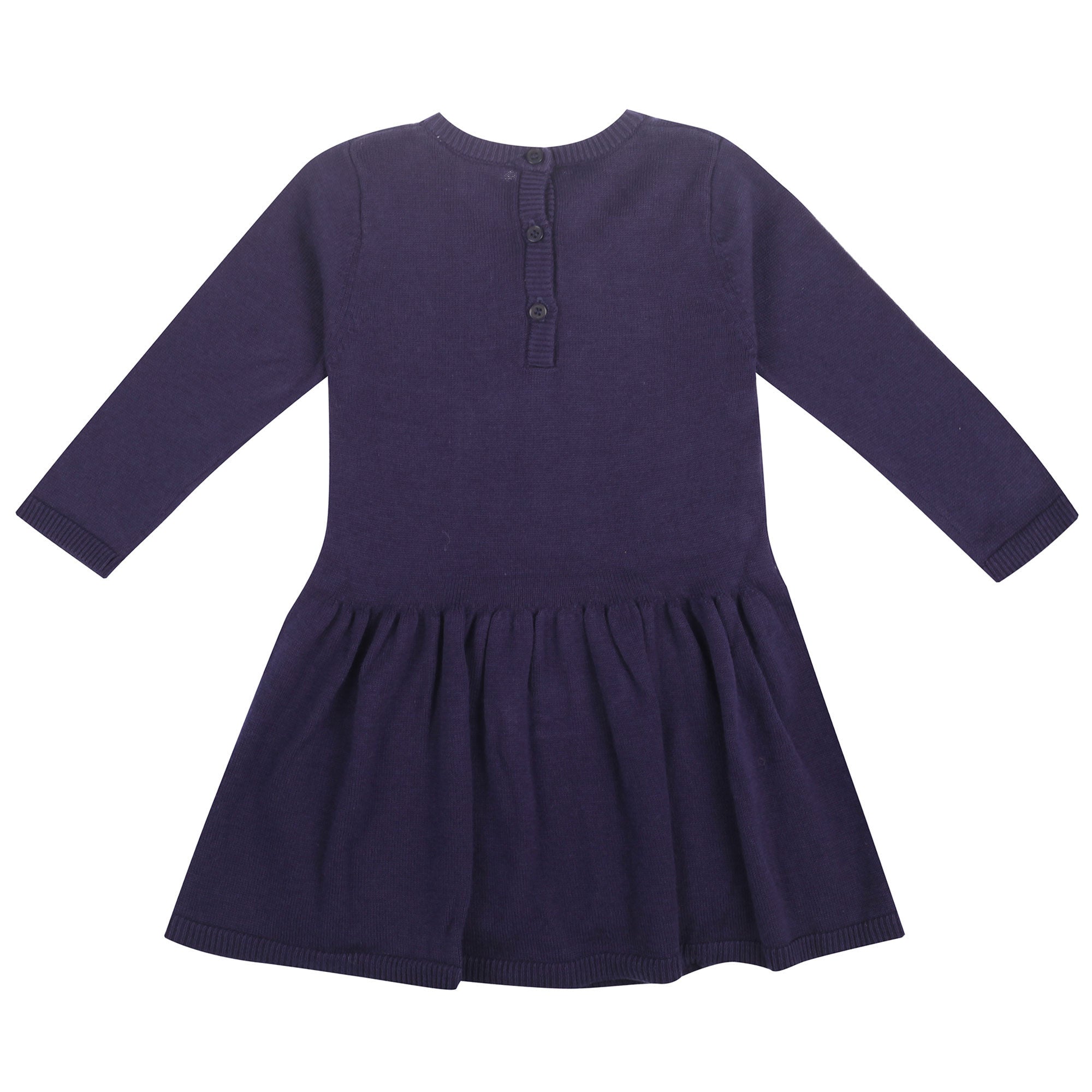 Baby Girls Blue Fancy Embroidered Trims Cotton Dress - CÉMAROSE | Children's Fashion Store - 2