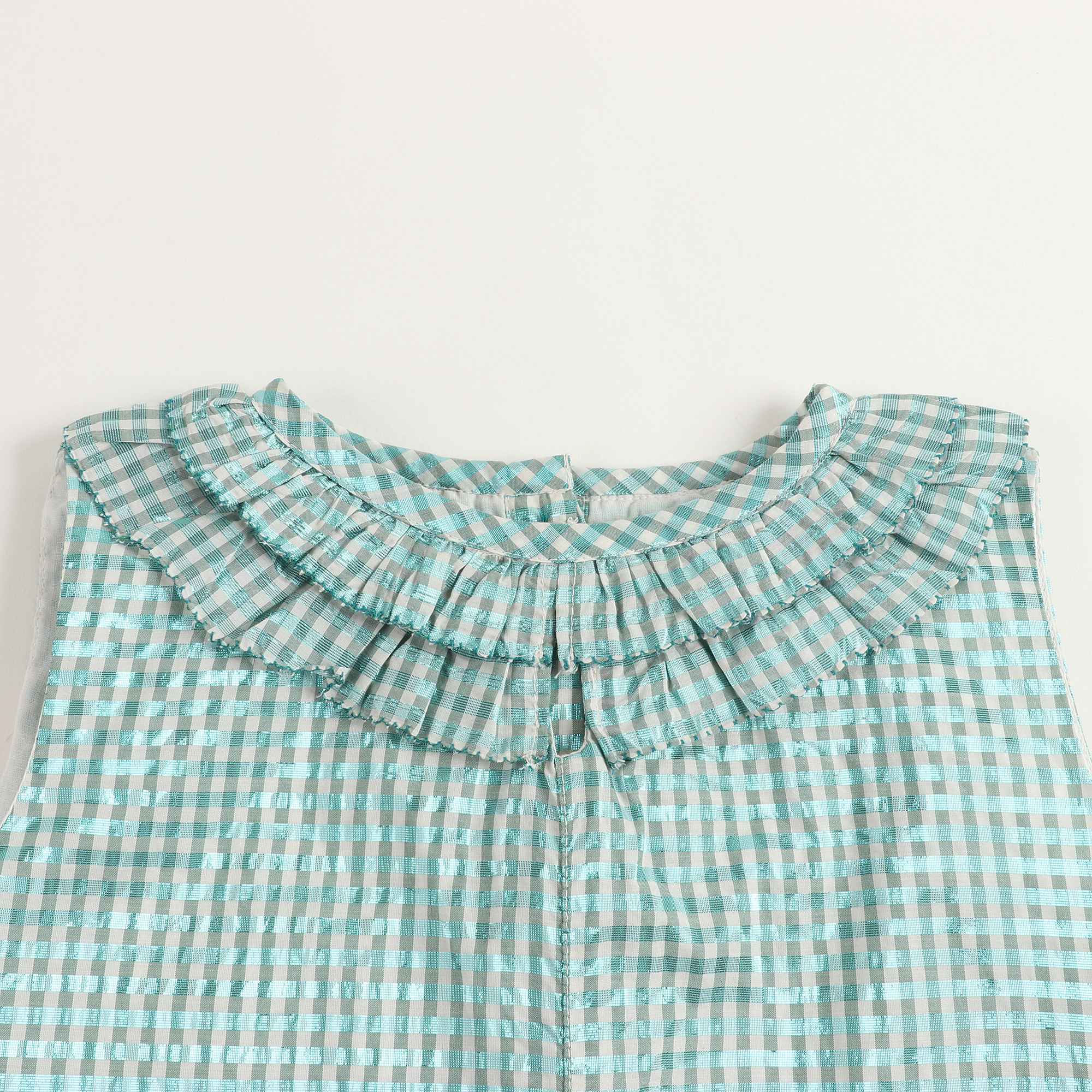 Girls Emerald Grid Top