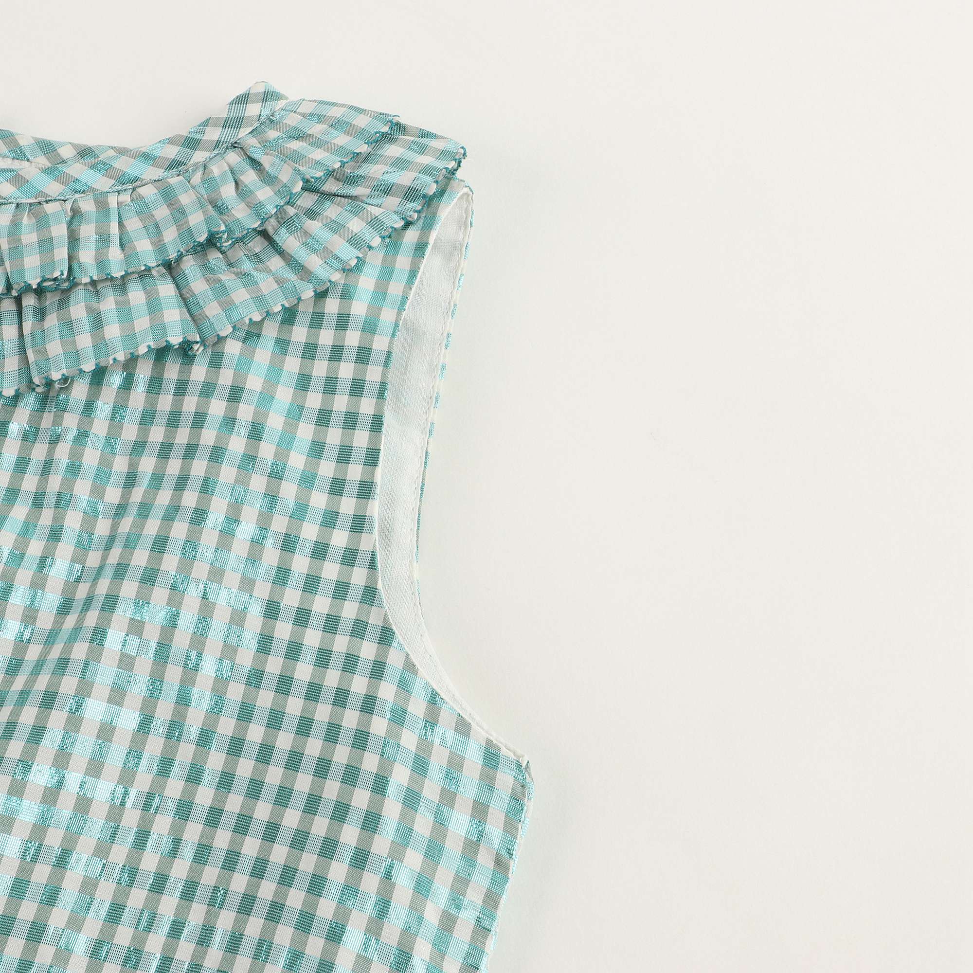 Girls Emerald Grid Top