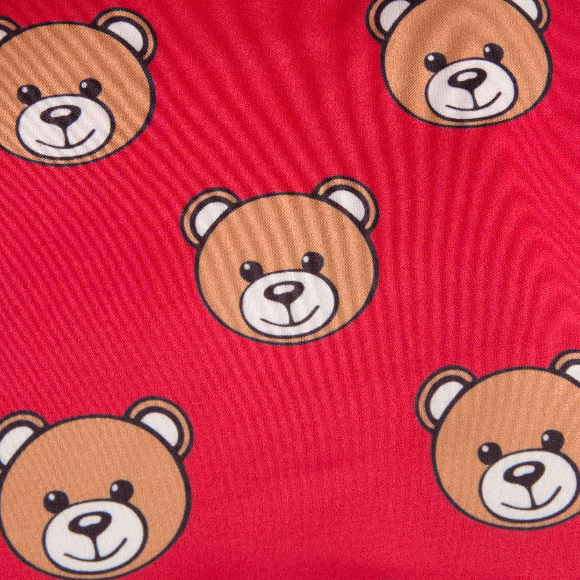 Baby Girls Red Teddy Printed Skirt