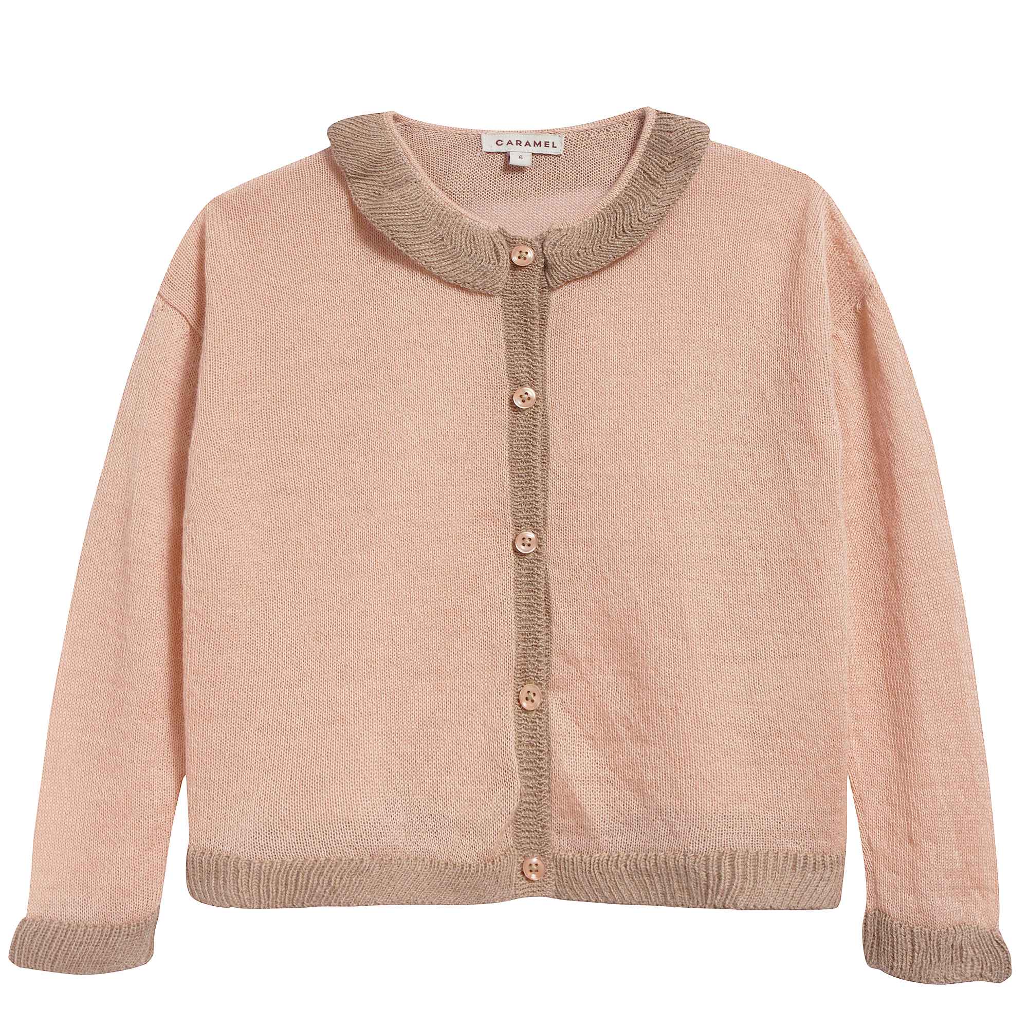 Girls Pink Baby Alpaca Knitwear Cardigan