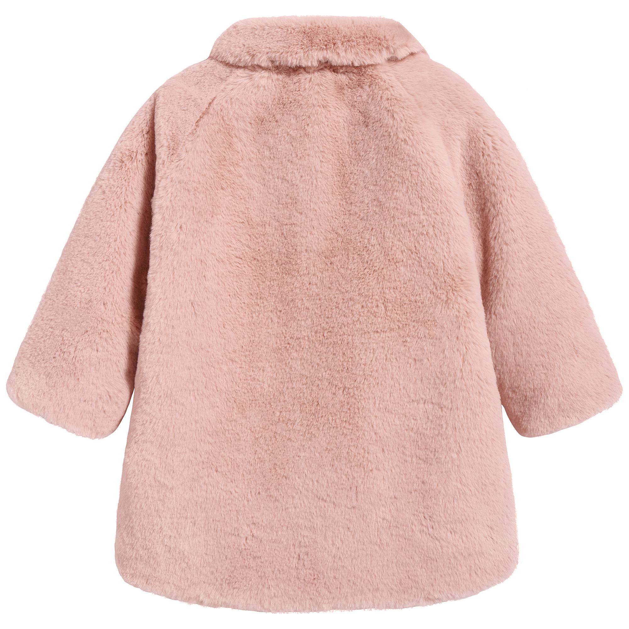 Baby Girls Pink Fur Coat
