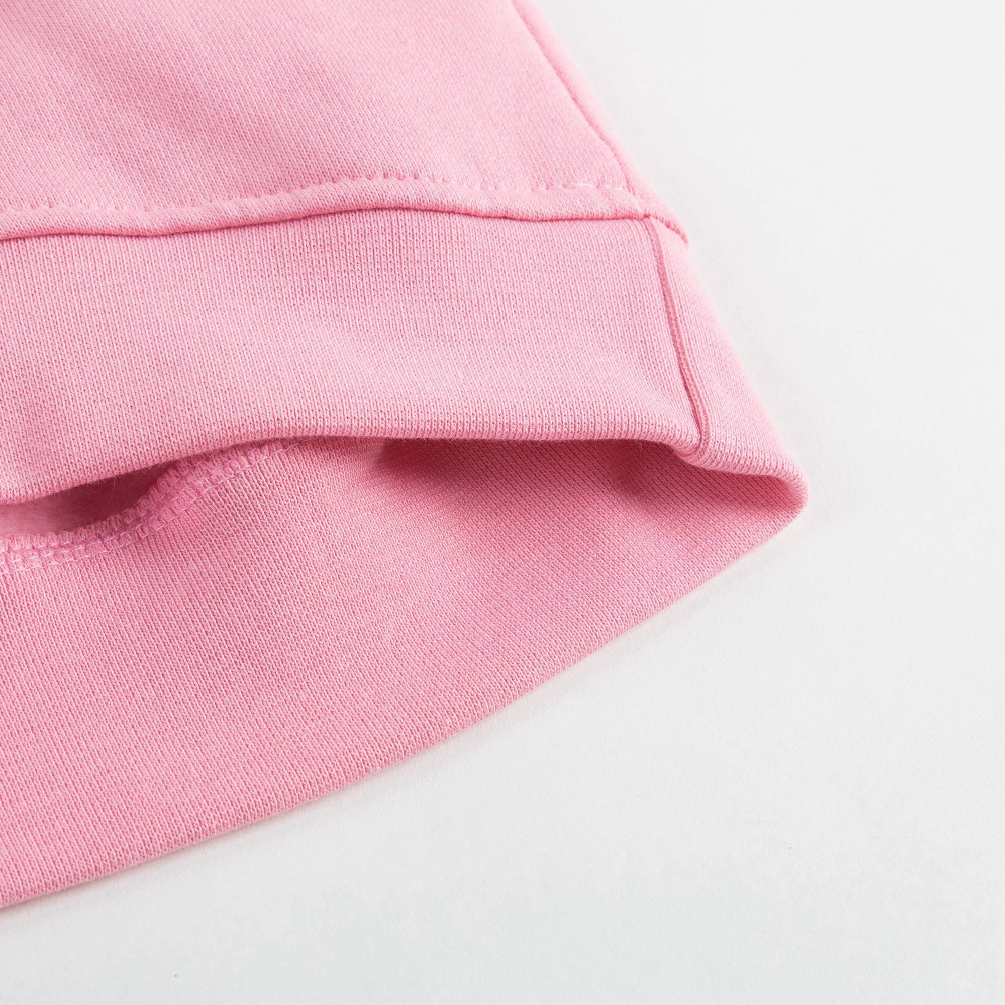 Girls Pink Cotton Sweatshirt With Black Logo