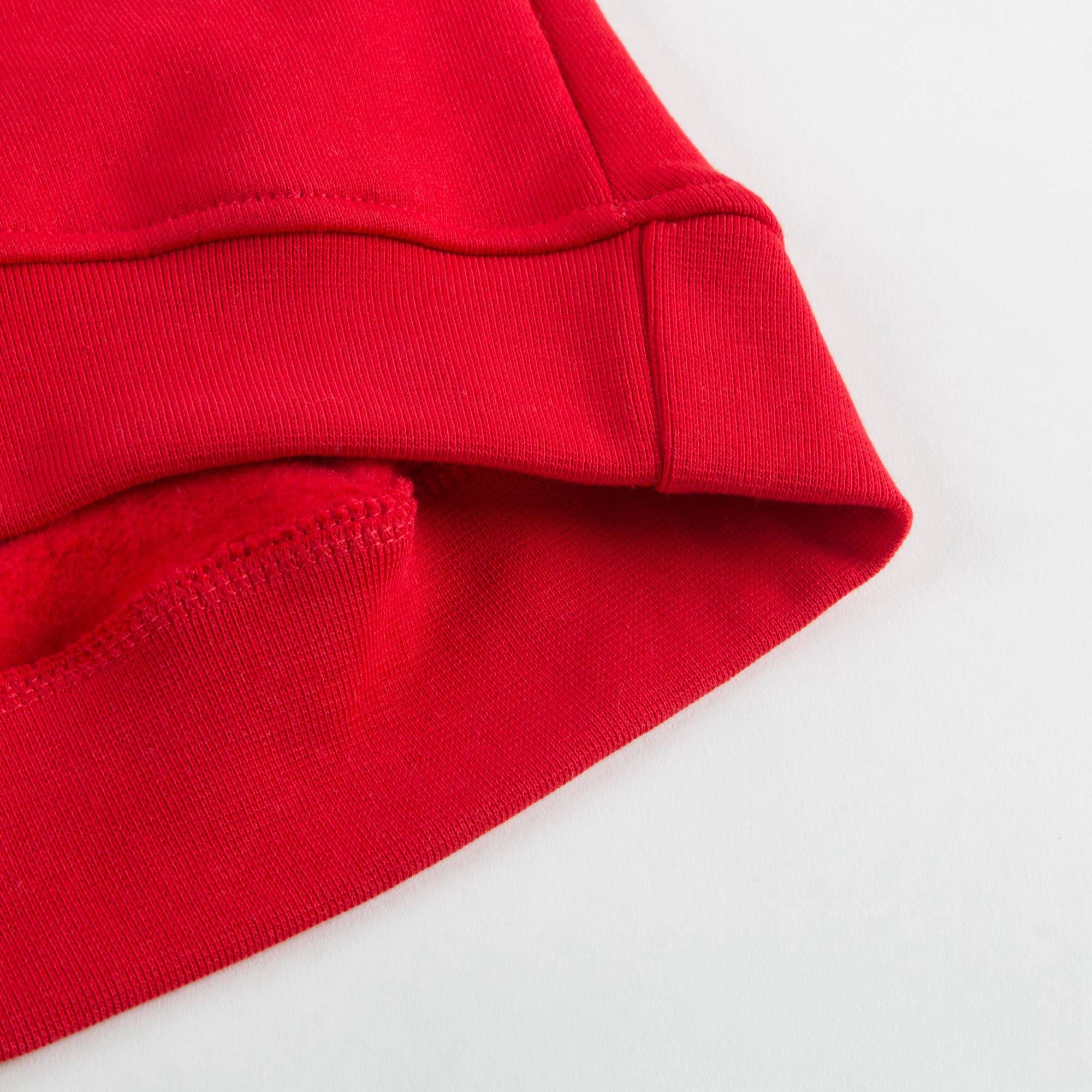 Girls Red Cotton Sweatshirt With Black Logo
