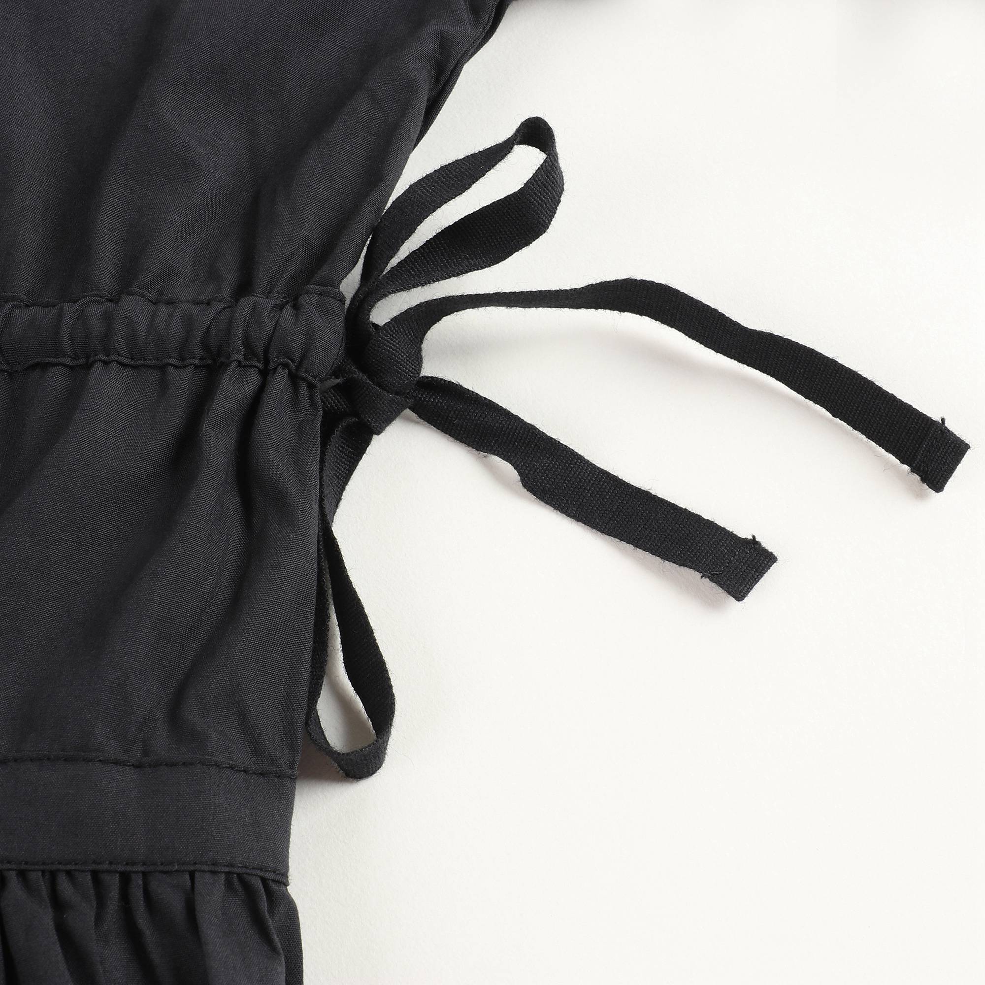 Girls Black Cotton Dress