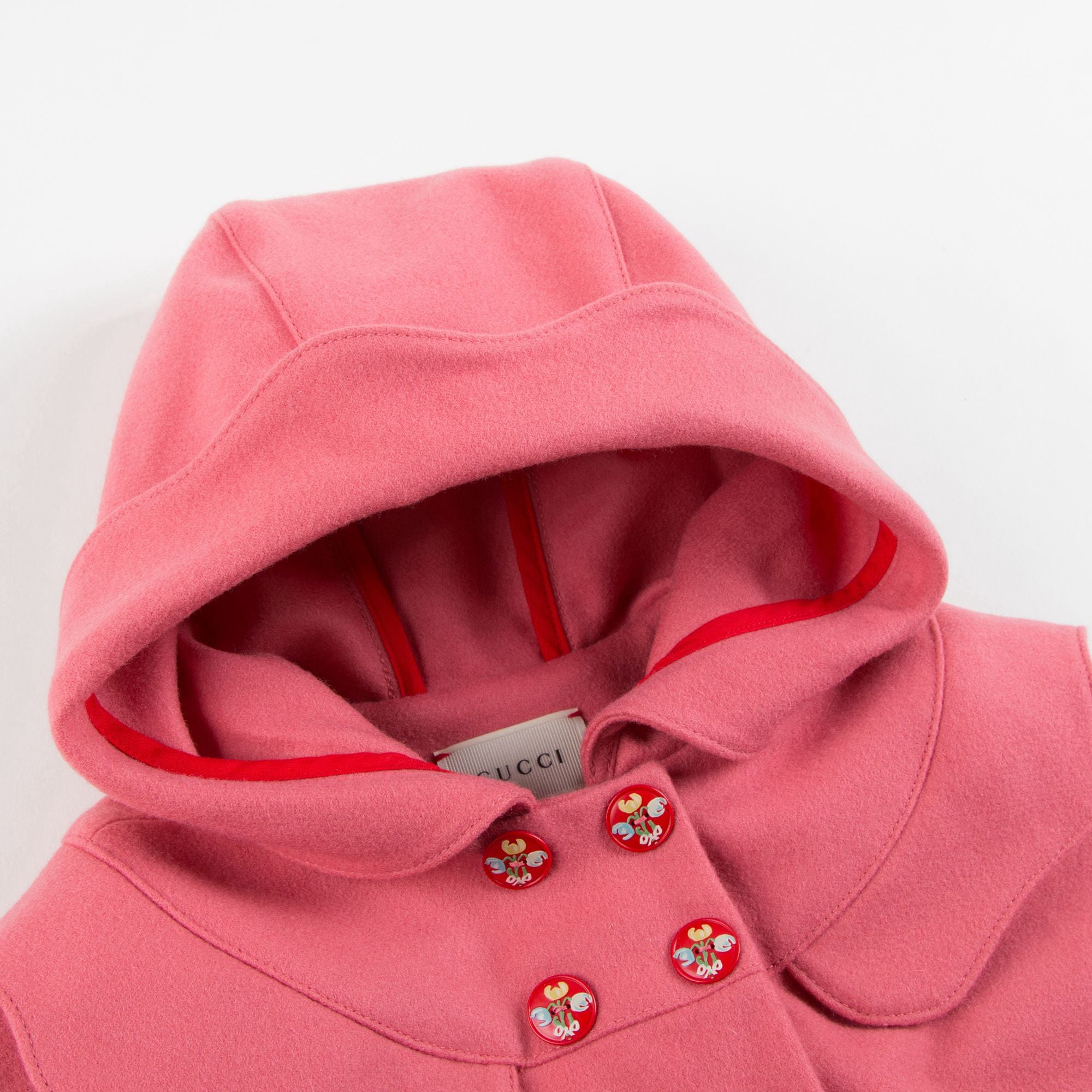 Baby Girls Pink Wool Cape