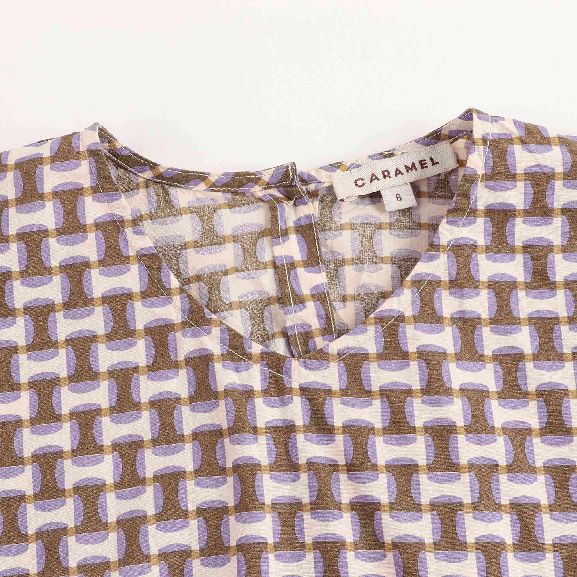 Girls Lilac Print Cotton Dress