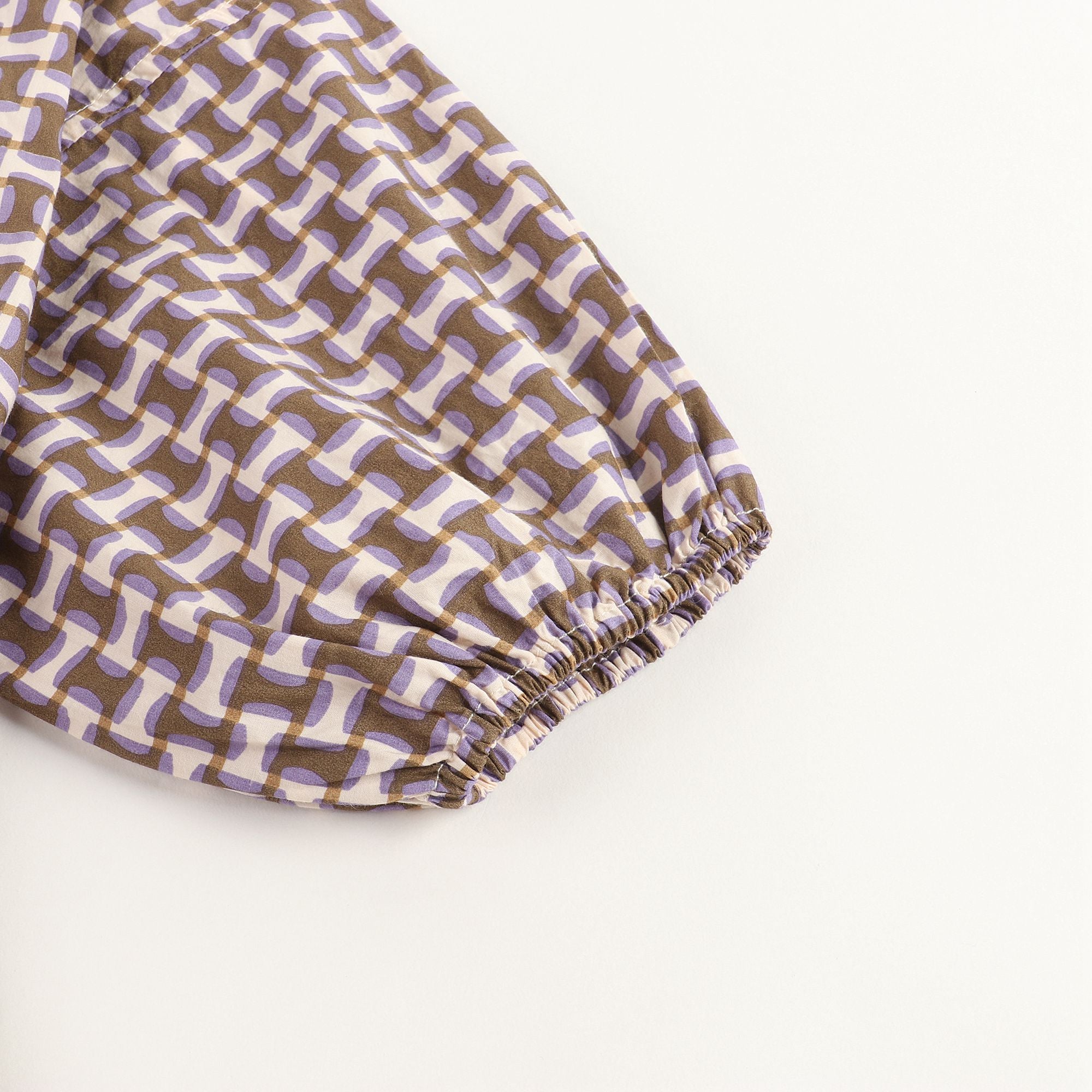 Girls Lilac Print Cotton Dress