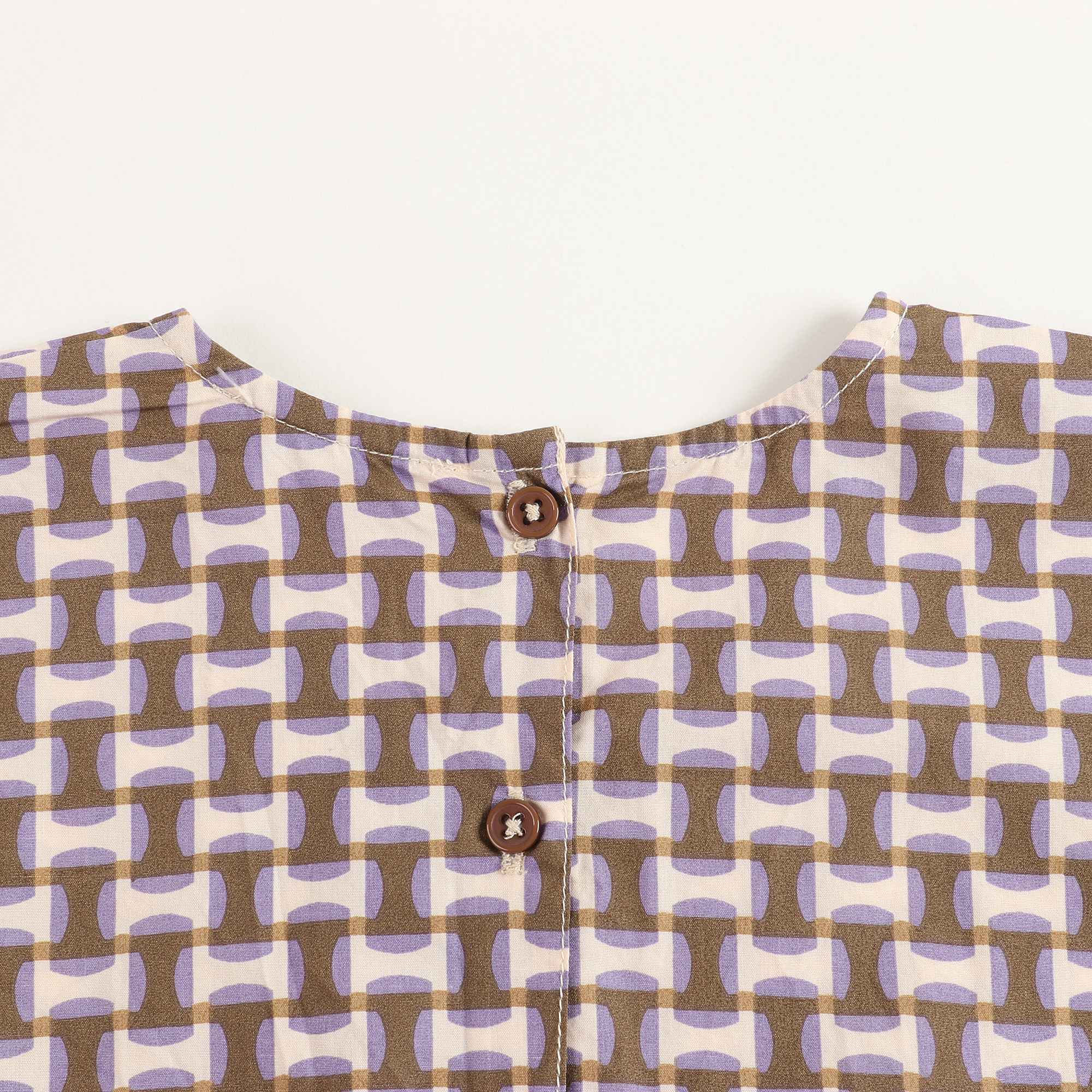 Girls Lilac Print Cotton Dress