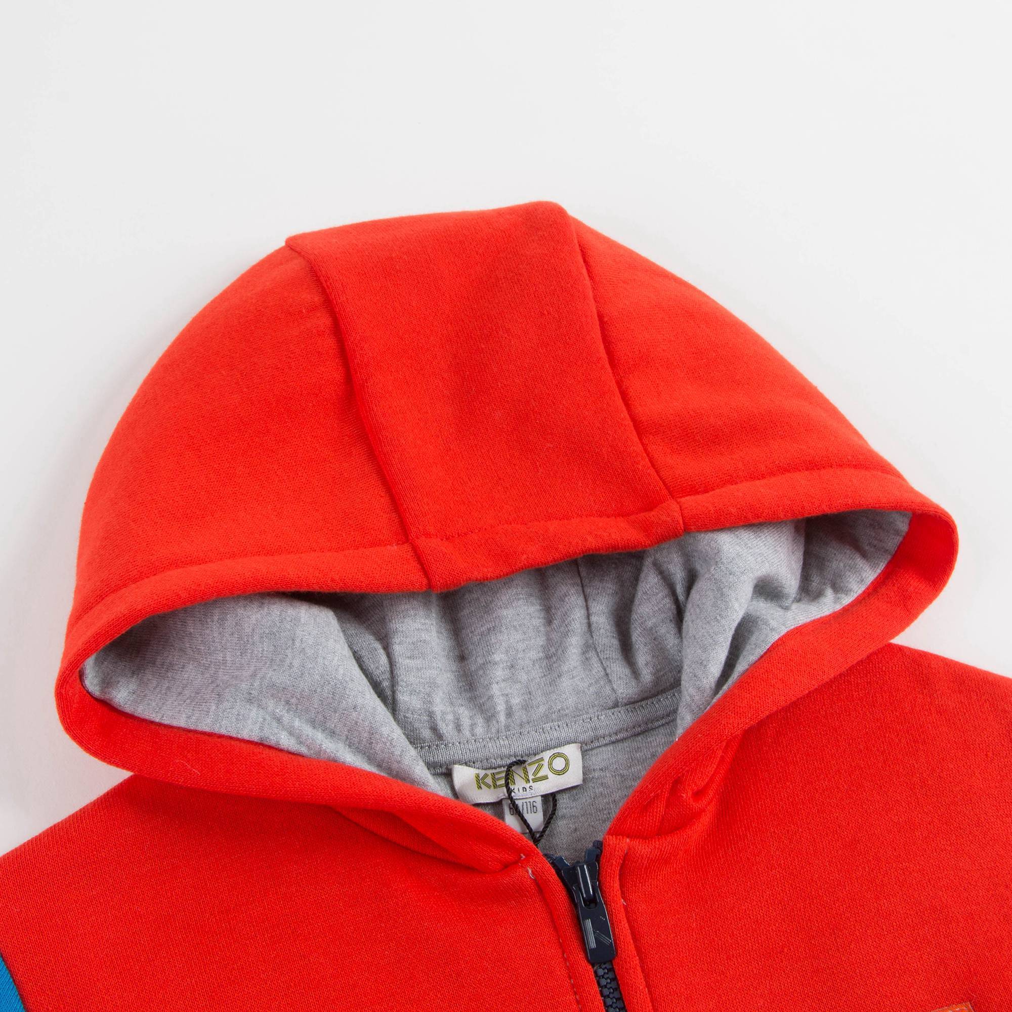 Girls Marl Grey & Red Cotton Cradigan
