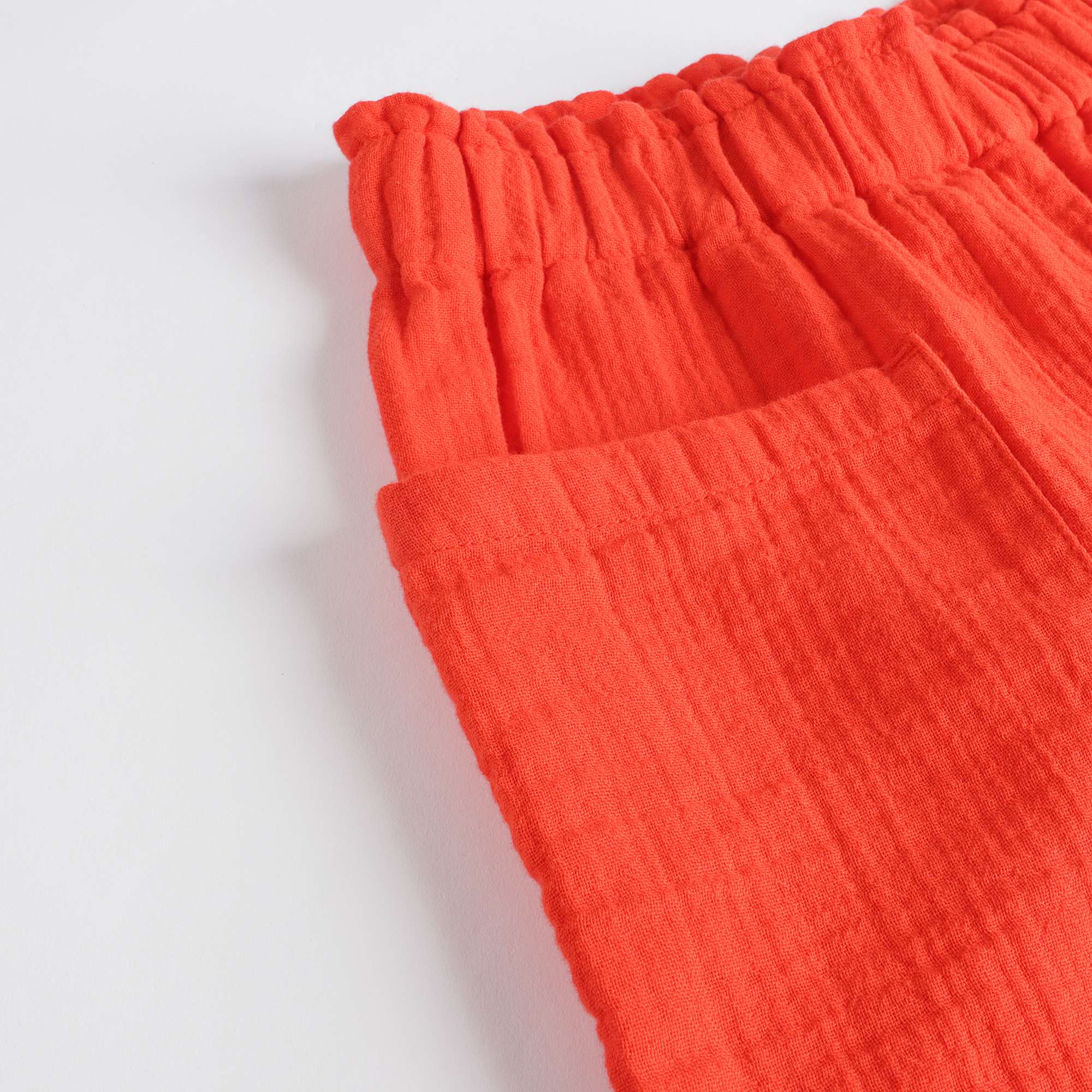 Girls Red Cotton Short