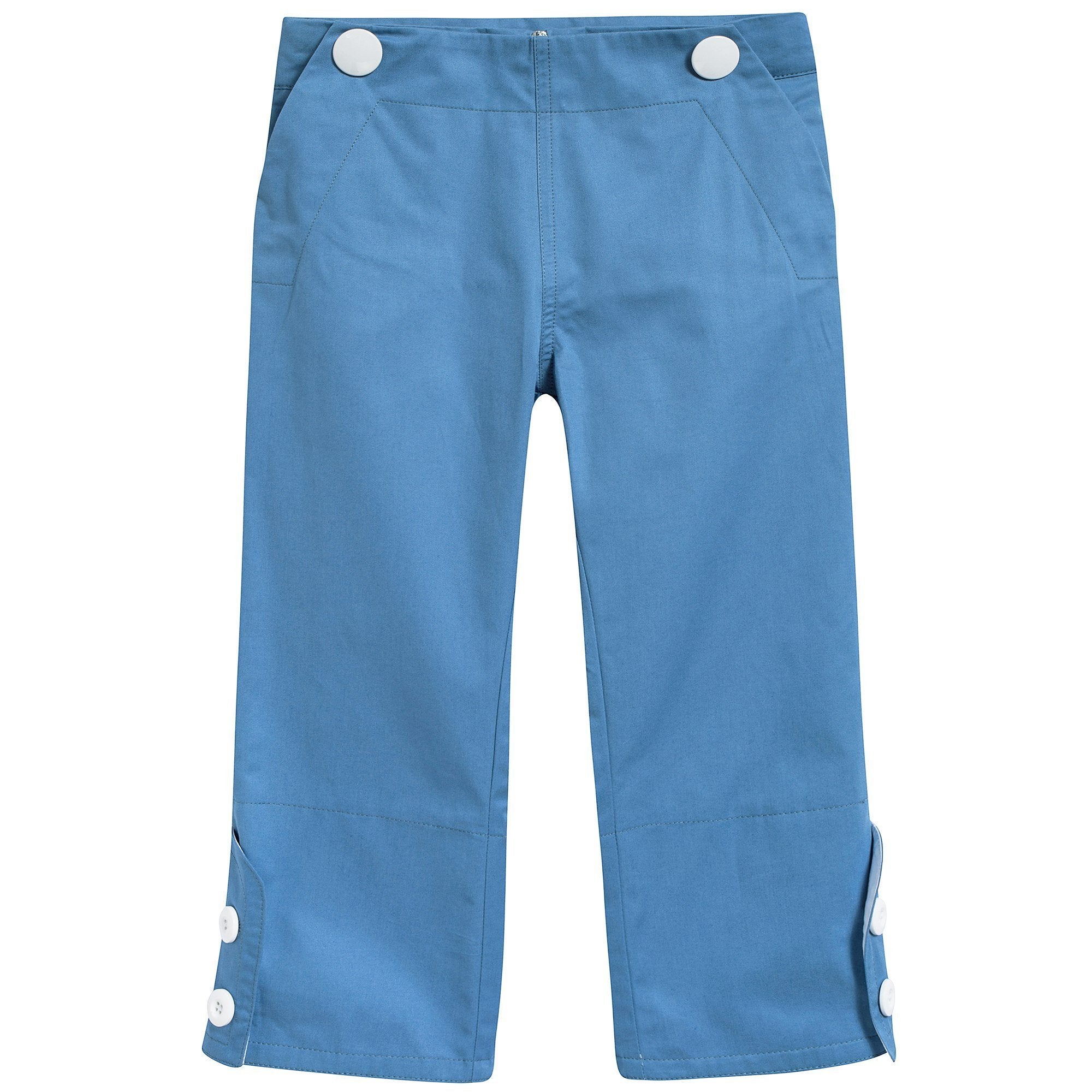 Girls Bright Cobalt Cotton Trousers